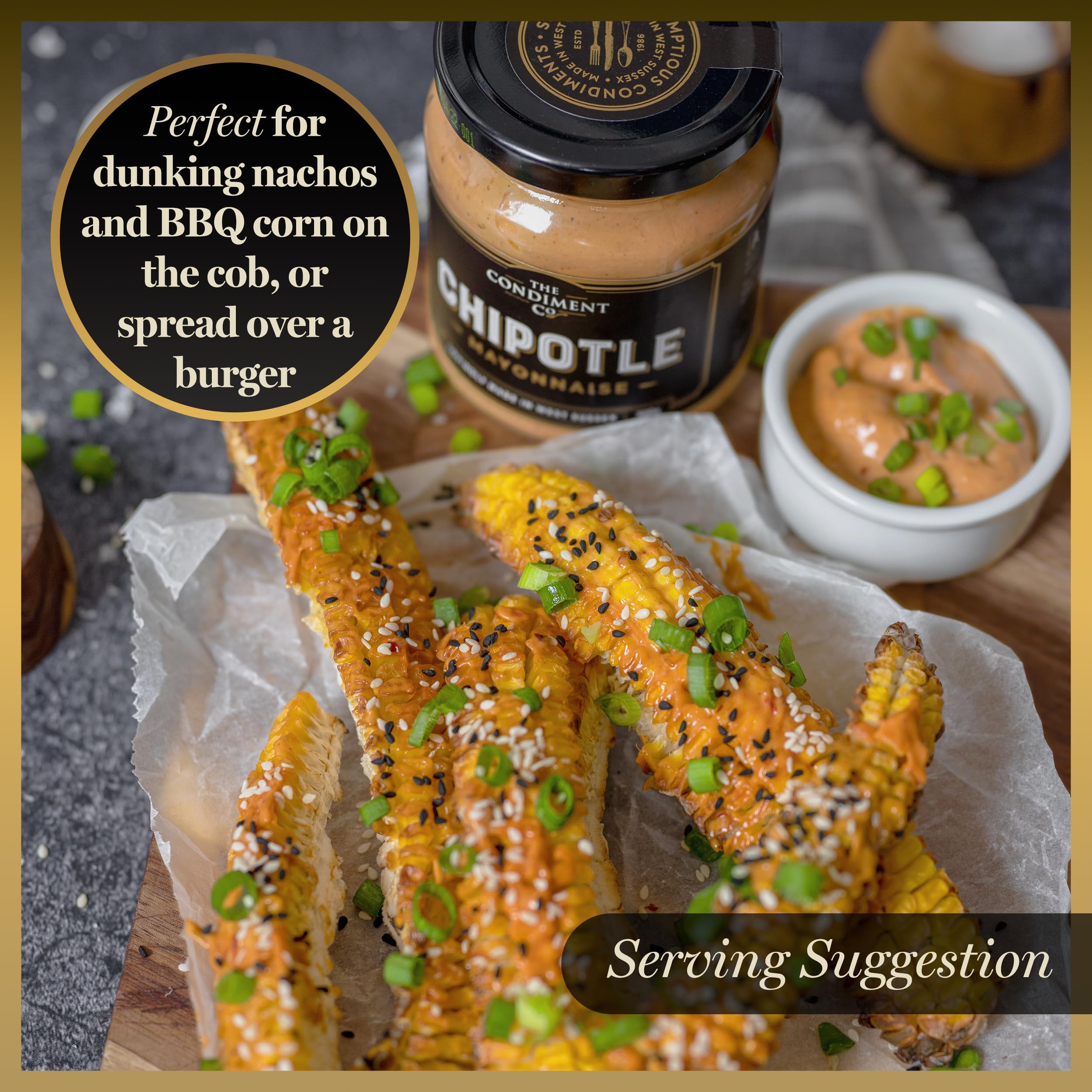 The Condiment Company Chipotle Mayonnaise 300 g – Würzige Rauchmayonnaise mit Adobo 4