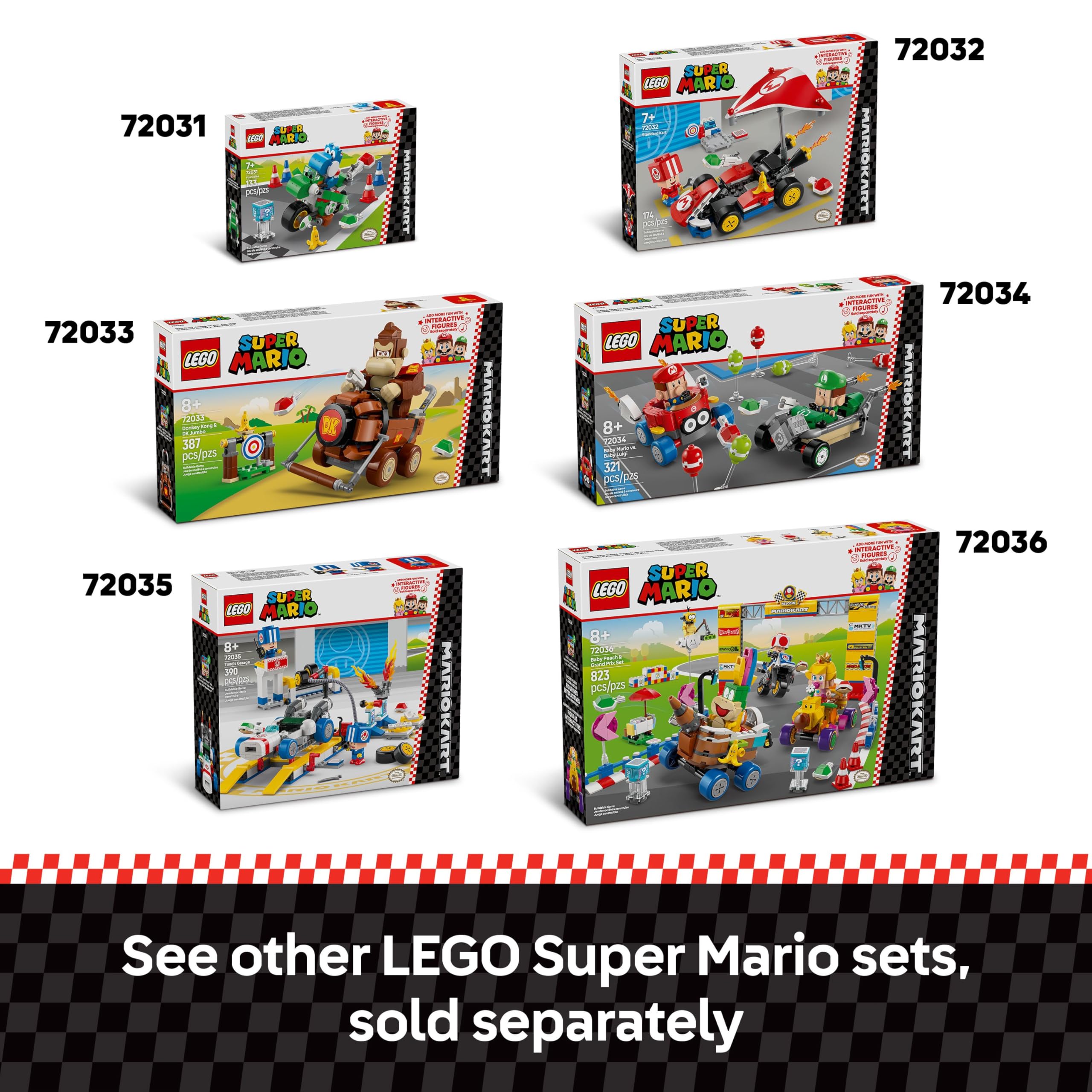 LEGO Super Mario: Mario Kart – Yoshi Bike Set - Building Toy for Kids 7+ 9