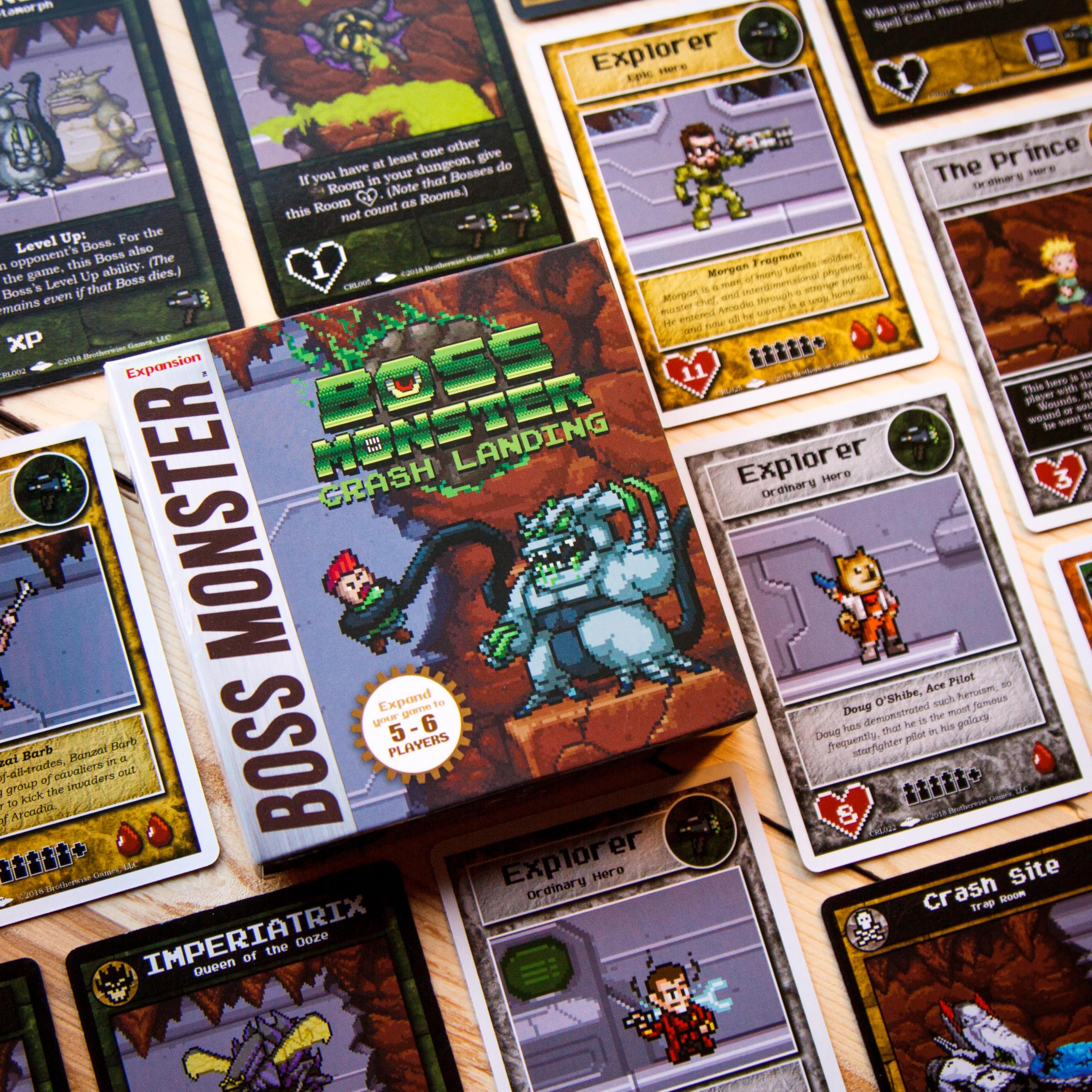 Brotherwise Games Boss Monster Crash Landing Expansion | 5-6 Players | Science Fiction Theme