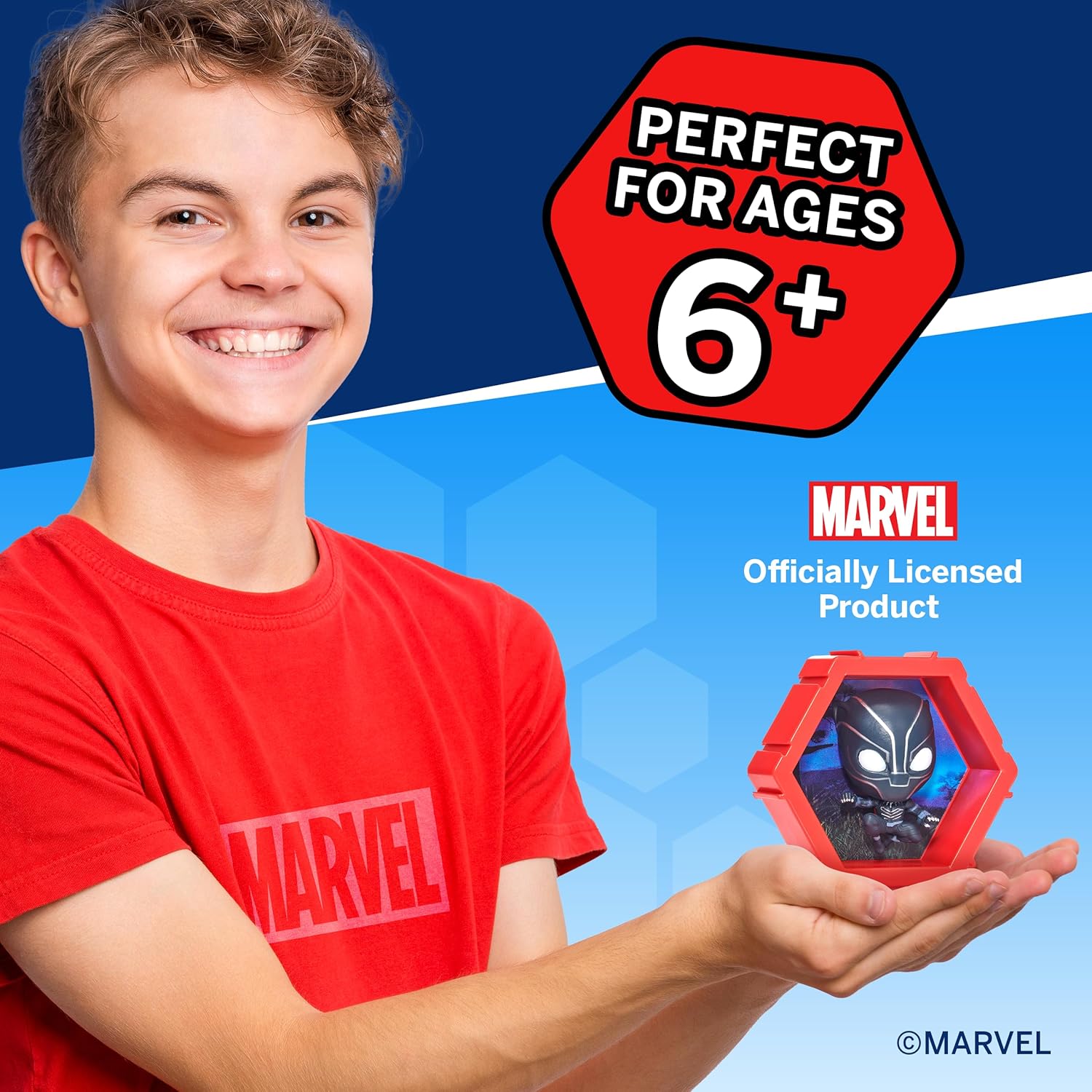 WOW! PODS 4D Marvel Black Panther - Connectable Collectible Bobblehead with 4D Light-Up Display 8