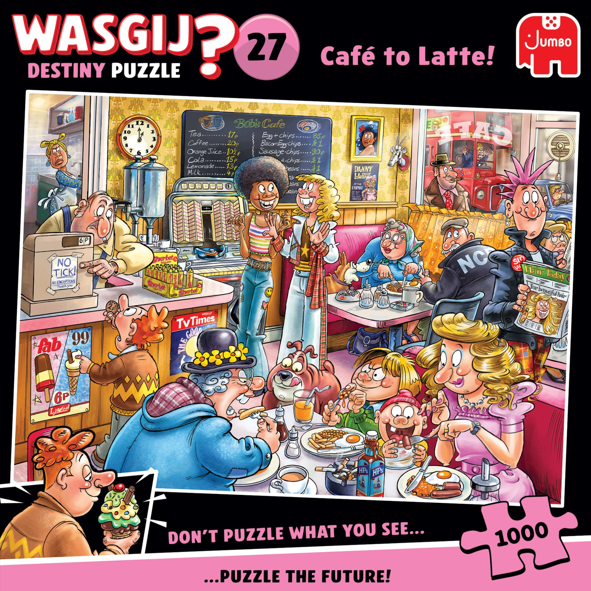 Wasgij Destiny 27: Café to Latte! 1000 Piece Jigsaw Puzzle for Adults