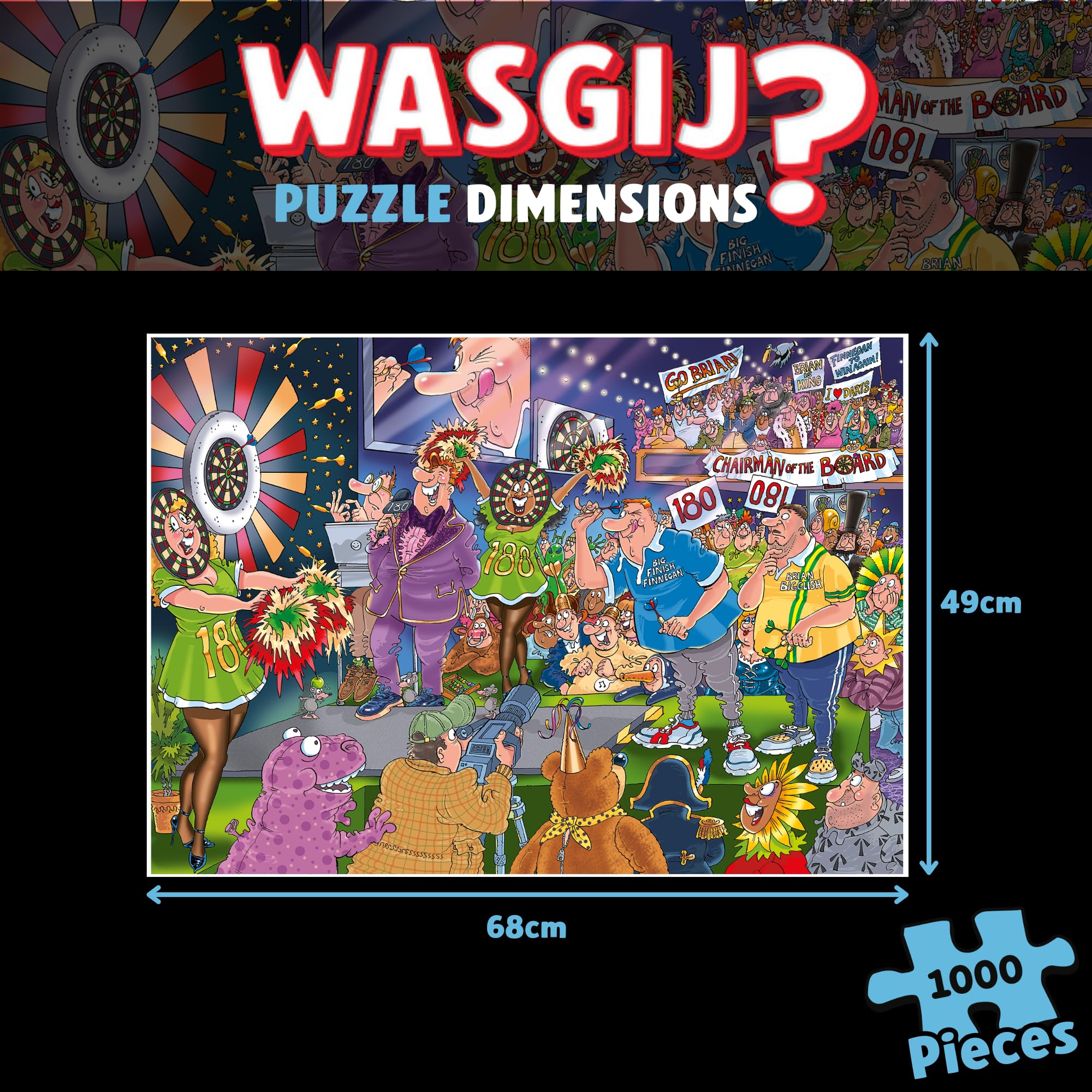 Wasgij Mystery 30 Bullseye! - 1000 Piece Jigsaw Puzzle for Adults | Recycled Board