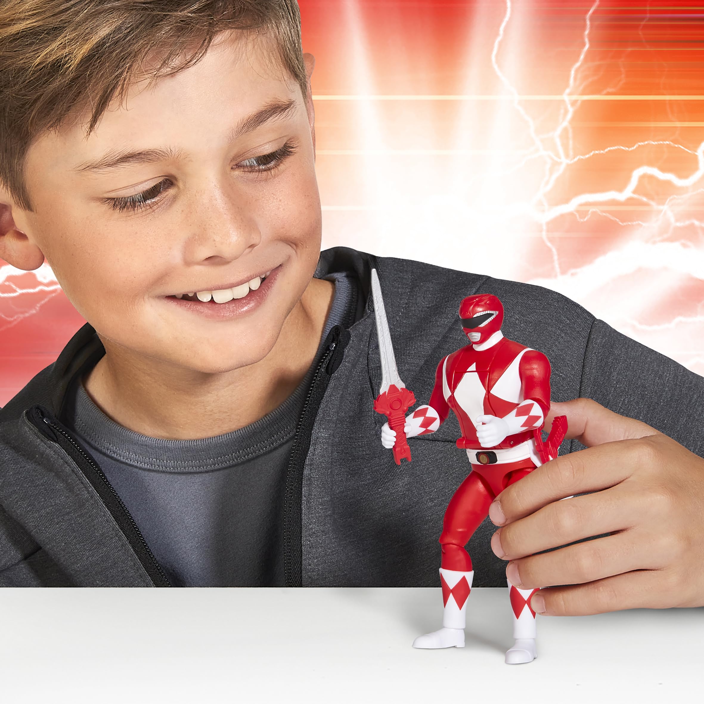 Power Rangers Mighty Morphin Auto-Morphin Red Ranger Action Figure - 4+ Years 5