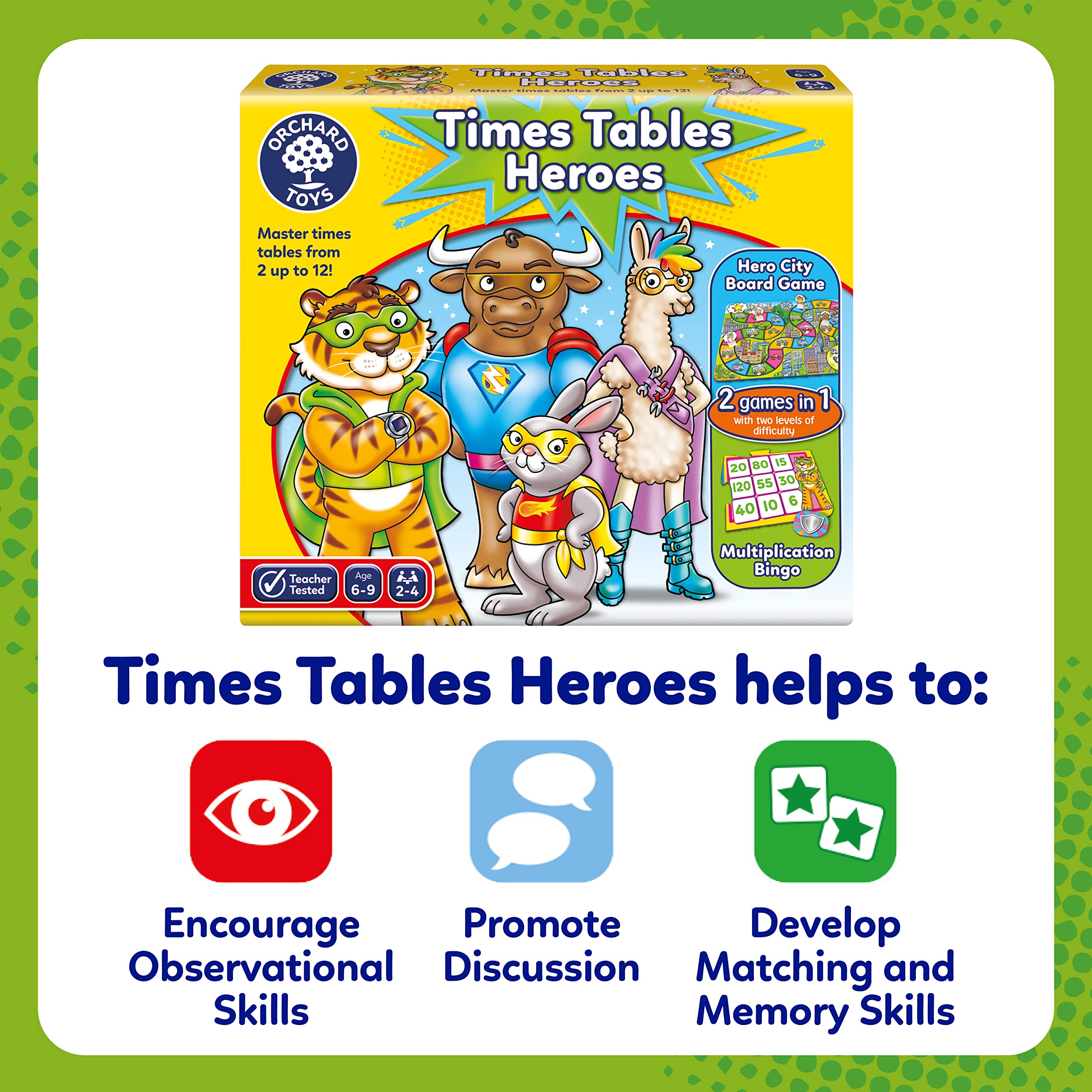 Orchard Toys Times Tables Heroes Maths Game 16