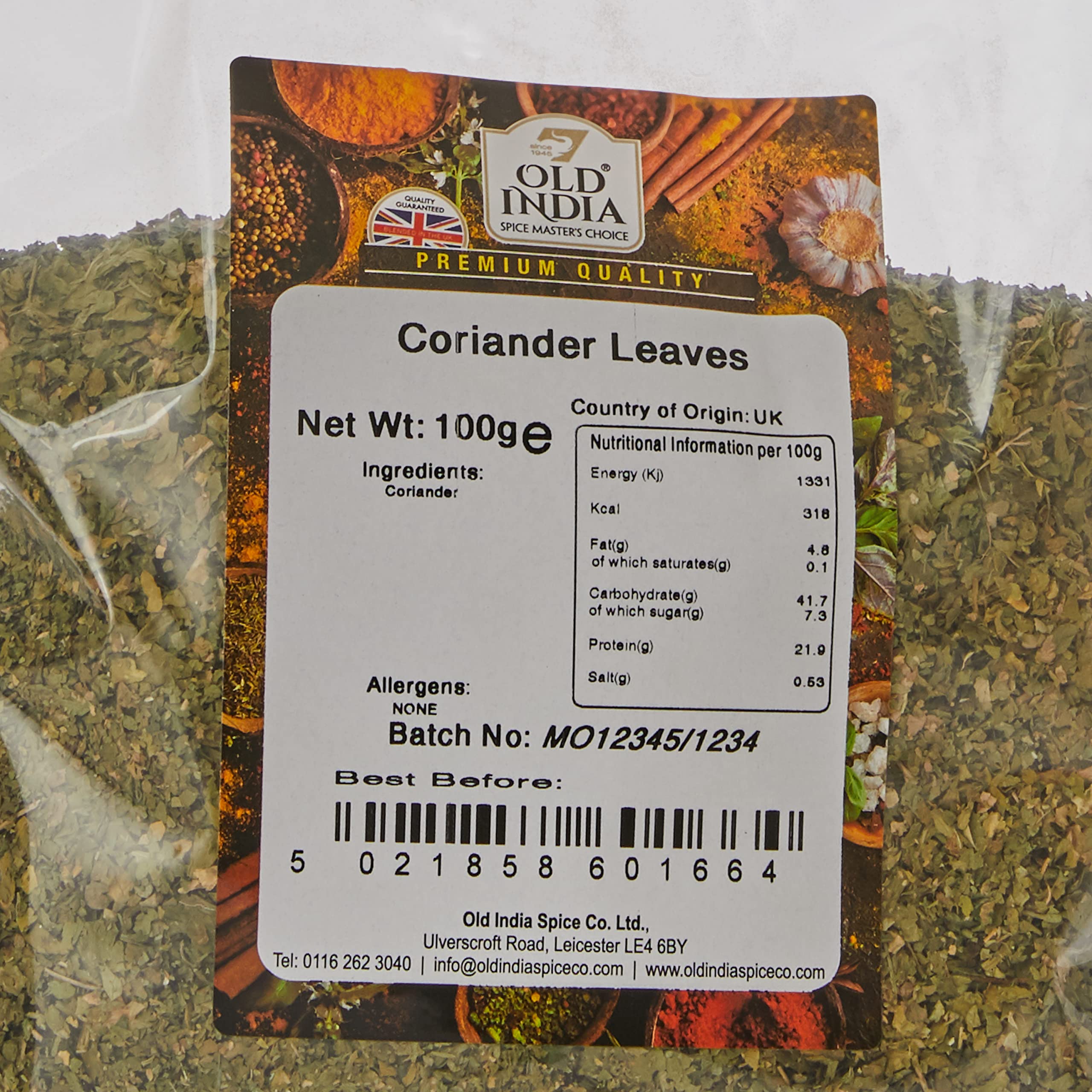 Old India Coriander Leaves 100g 3