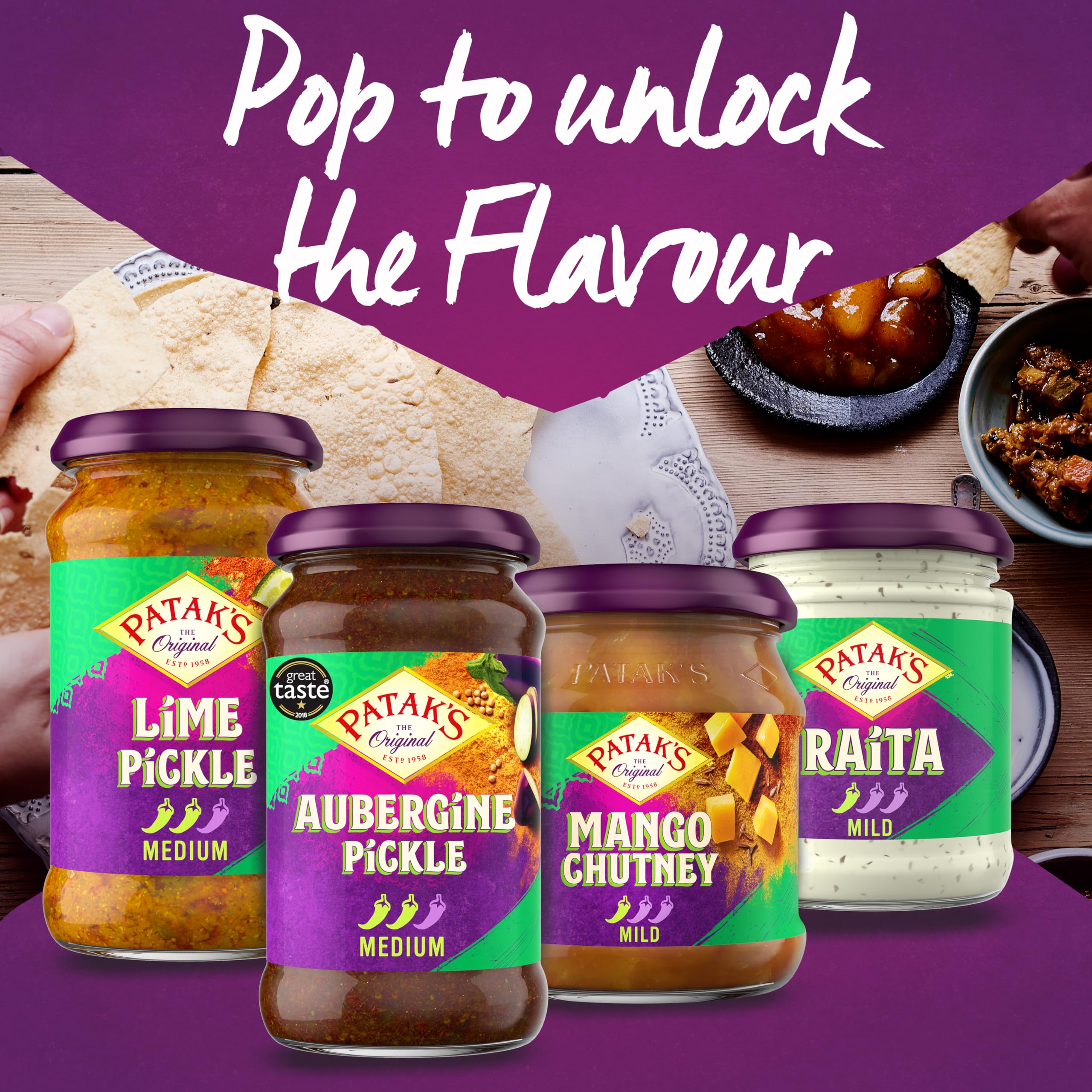 Patak's Chilli Pickle - Authentic Indian Recipe with Green Chilli & Spices | 283g 3