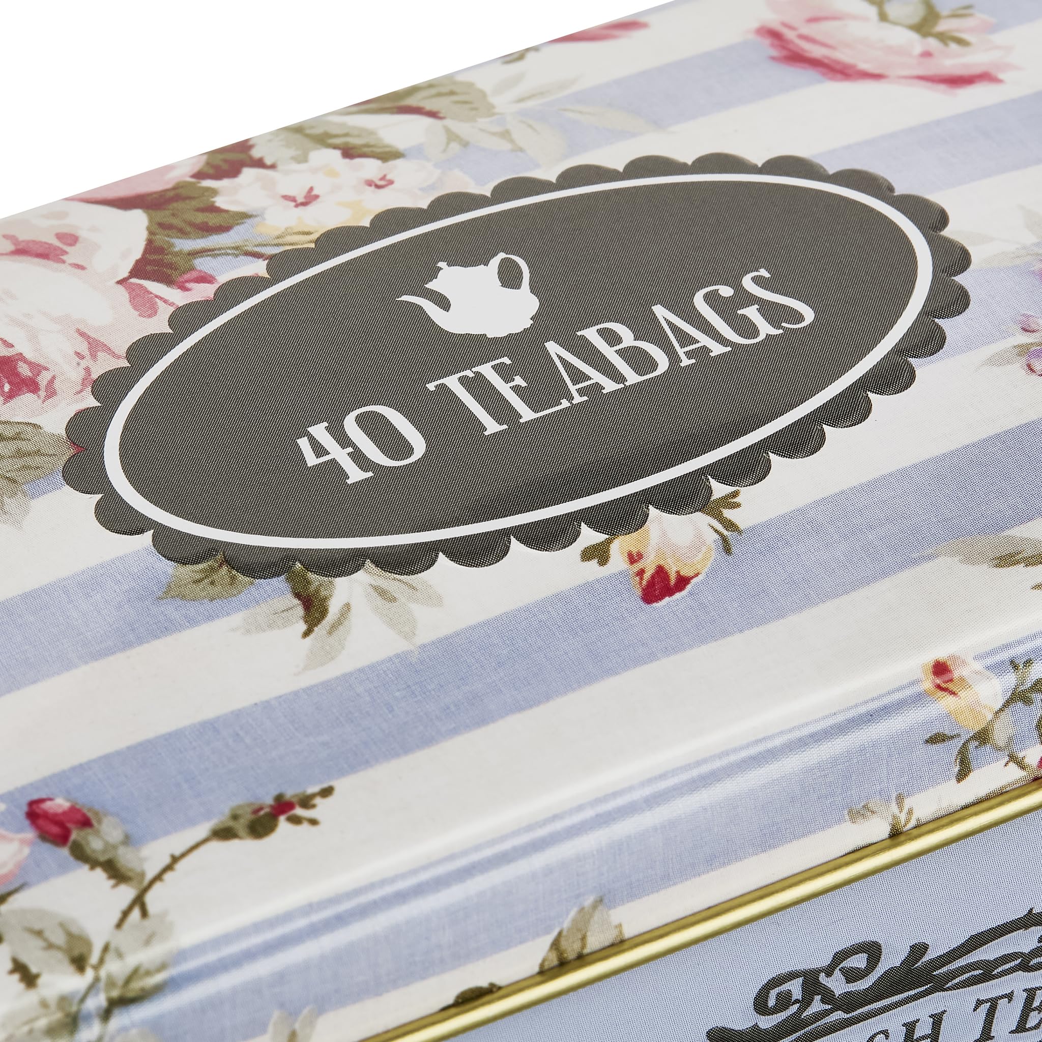 New English Teas Vintage Floral Teedose mit 40 Earl Grey Teebeuteln 4