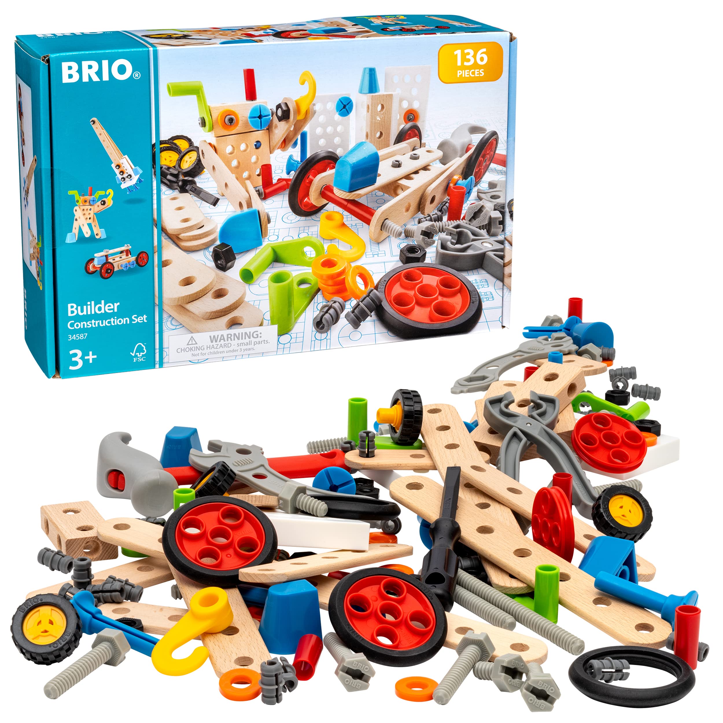 BRIO Builder Construction Set 135-Piece STEM Building Toy for Kids 21