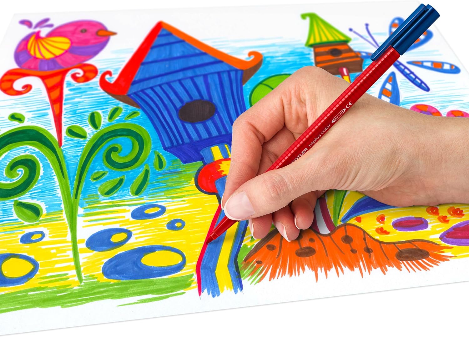 STAEDTLER 323 SB20 Triplus Colour Fibre-tip Pens, 1.0 mm, Assorted Colours, Pack of 20 9