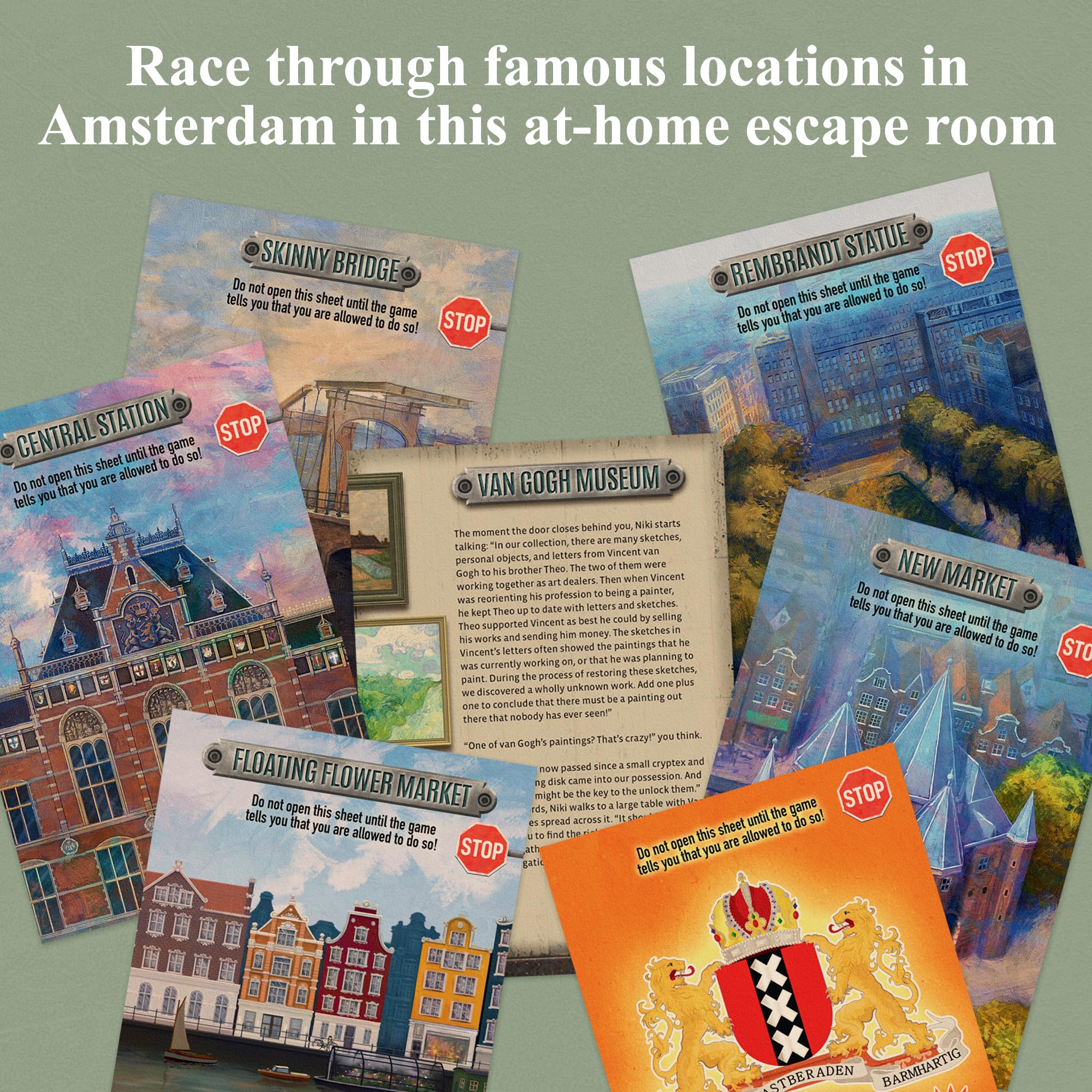 Thames & Kosmos EXIT: The Hunt Through Amsterdam Escape Room Card Game 5