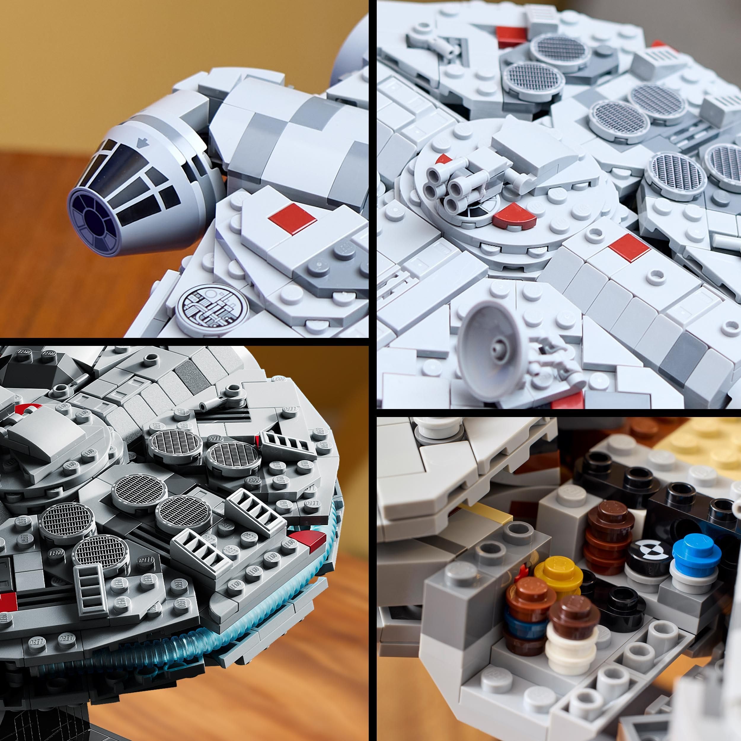 LEGO 75375 Millennium Falcon Model Building Set - Collectible Star Wars Vehicle for Adults 4