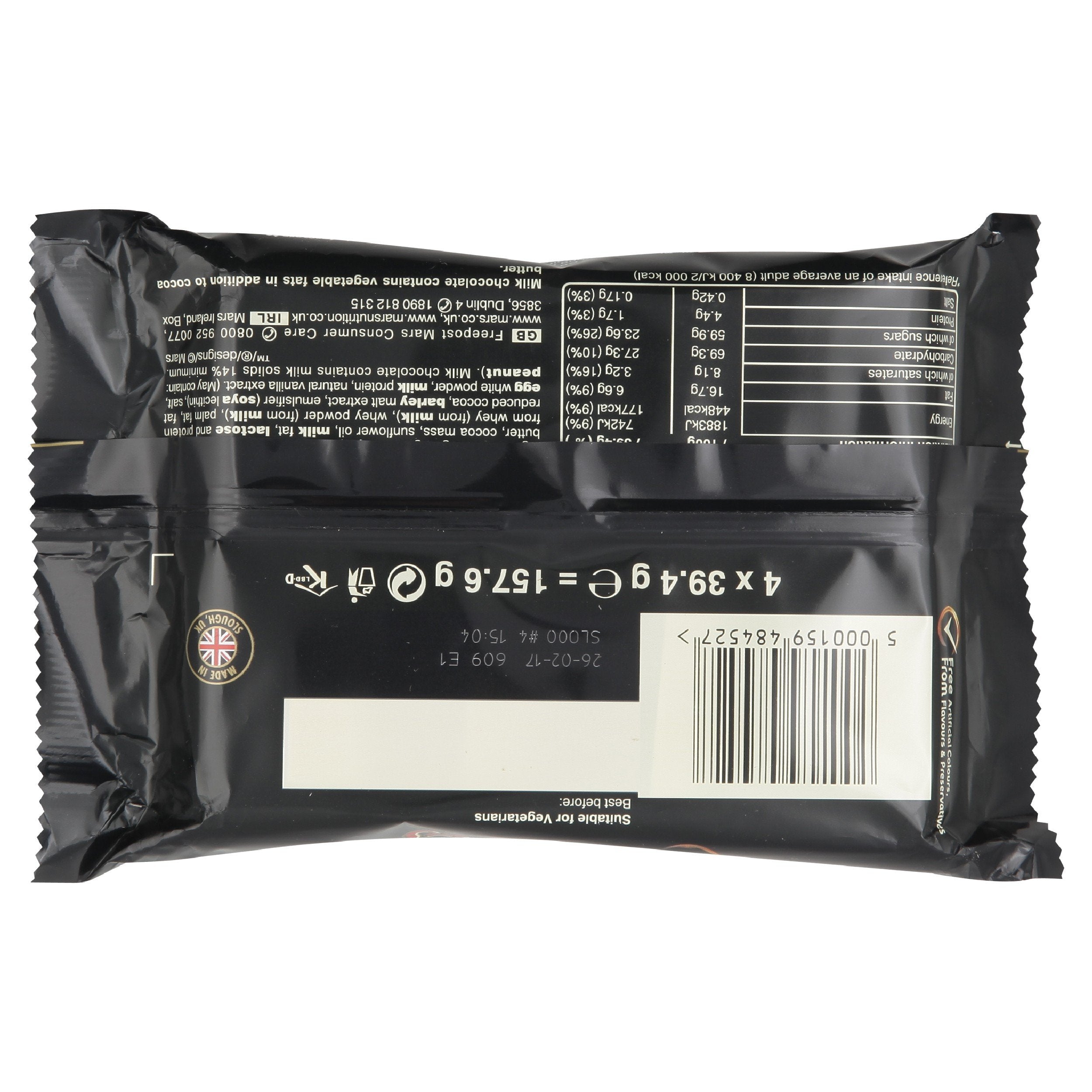 Mars Snackriegel mit Karamell, Nougat und Milchschokolade, Multipack, 4 x 39,4 g 6