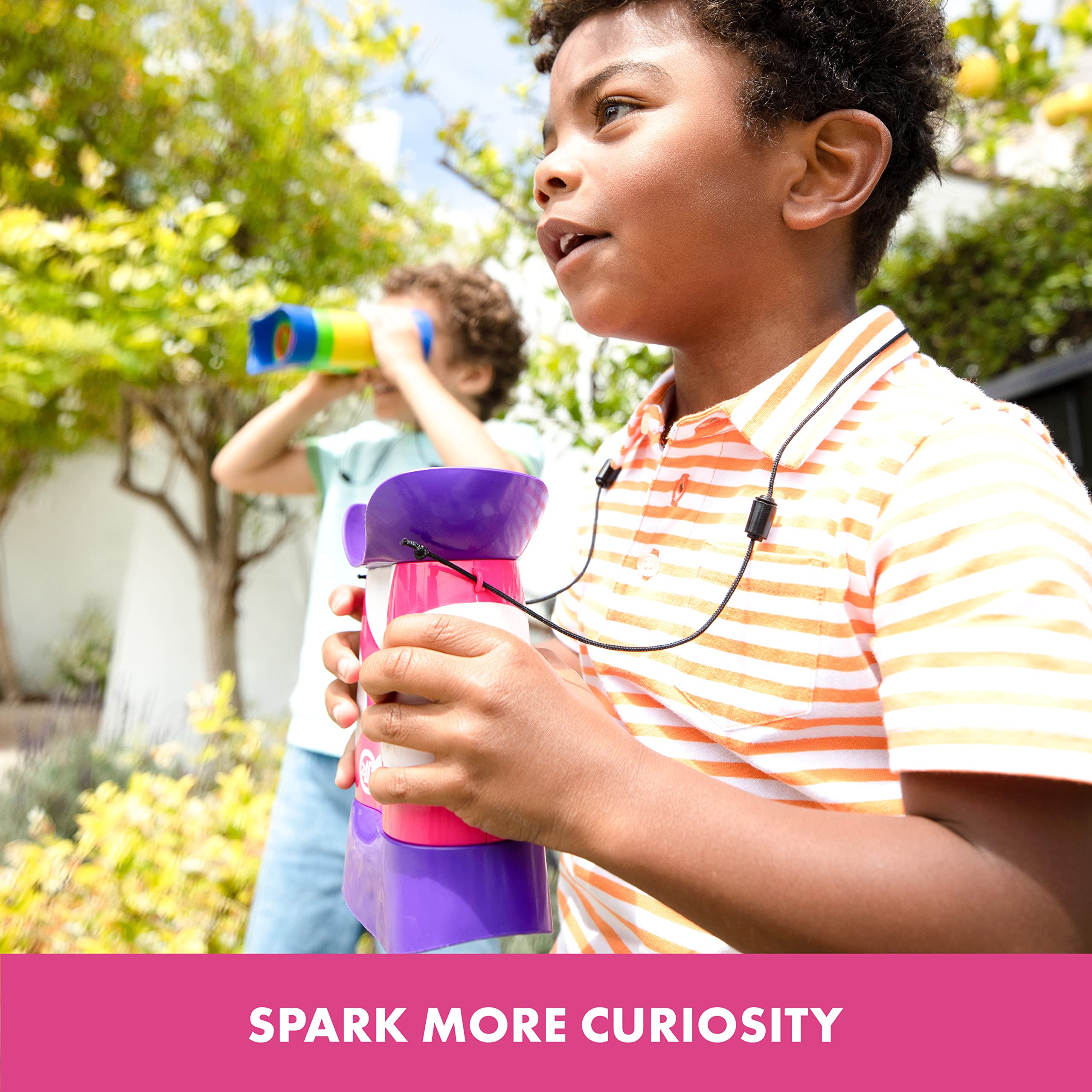 Learning Resources GeoSafari Jr. Kidnoculars Pink - 2x Magnification Binoculars for Kids Ages 3+ 4
