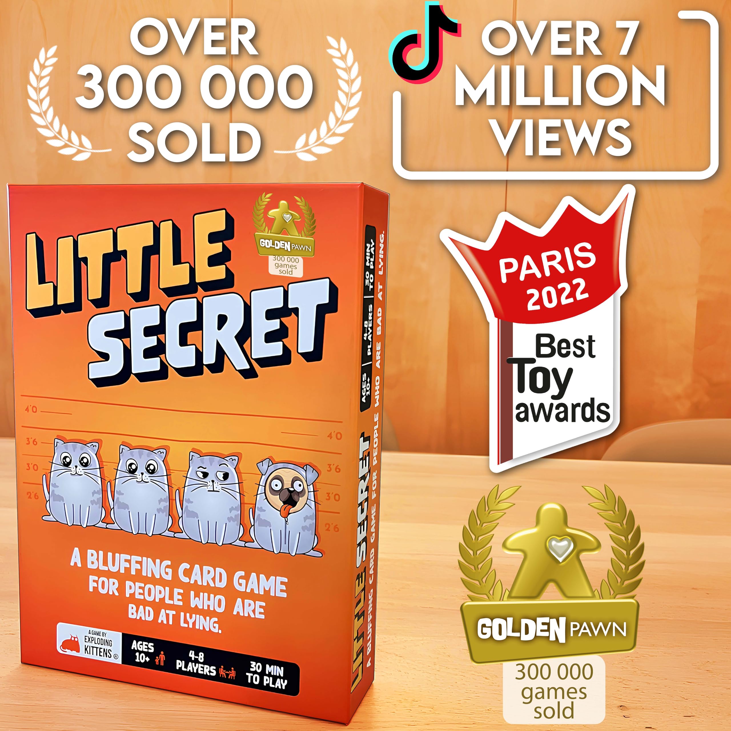 Exploding Kittens Little Secret Bluffing Card Game 3