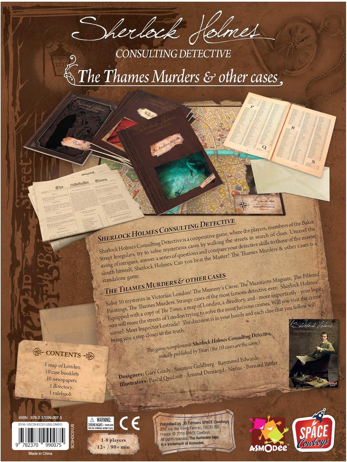 Space Cowboys Sherlock Holmes Consulting Detective: The Thames Murders and Other Cases Board Game 7
