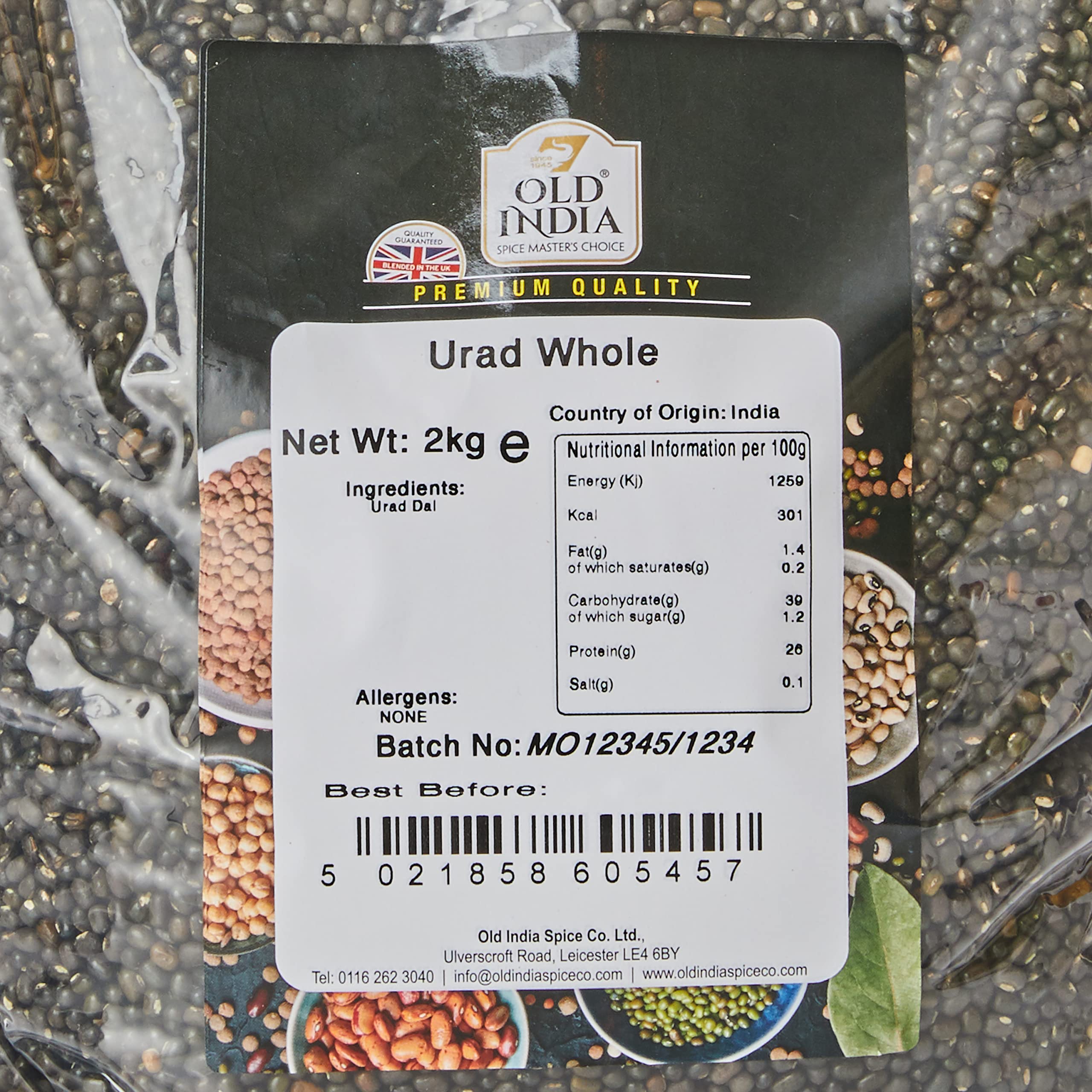 Old India Urad Whole 2kg 3