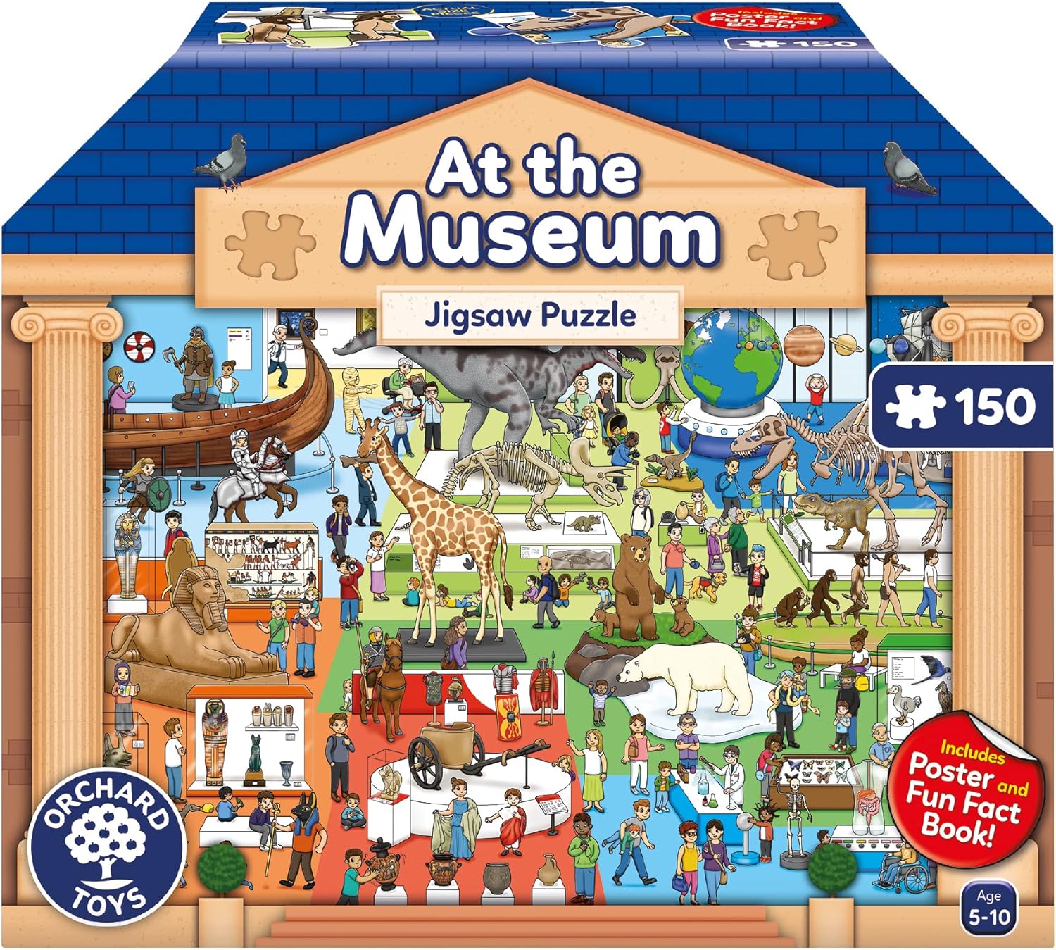 Orchard Toys At The Museum 150-Piece Jigsaw Puzzle - Educational History Puzzle for Kids