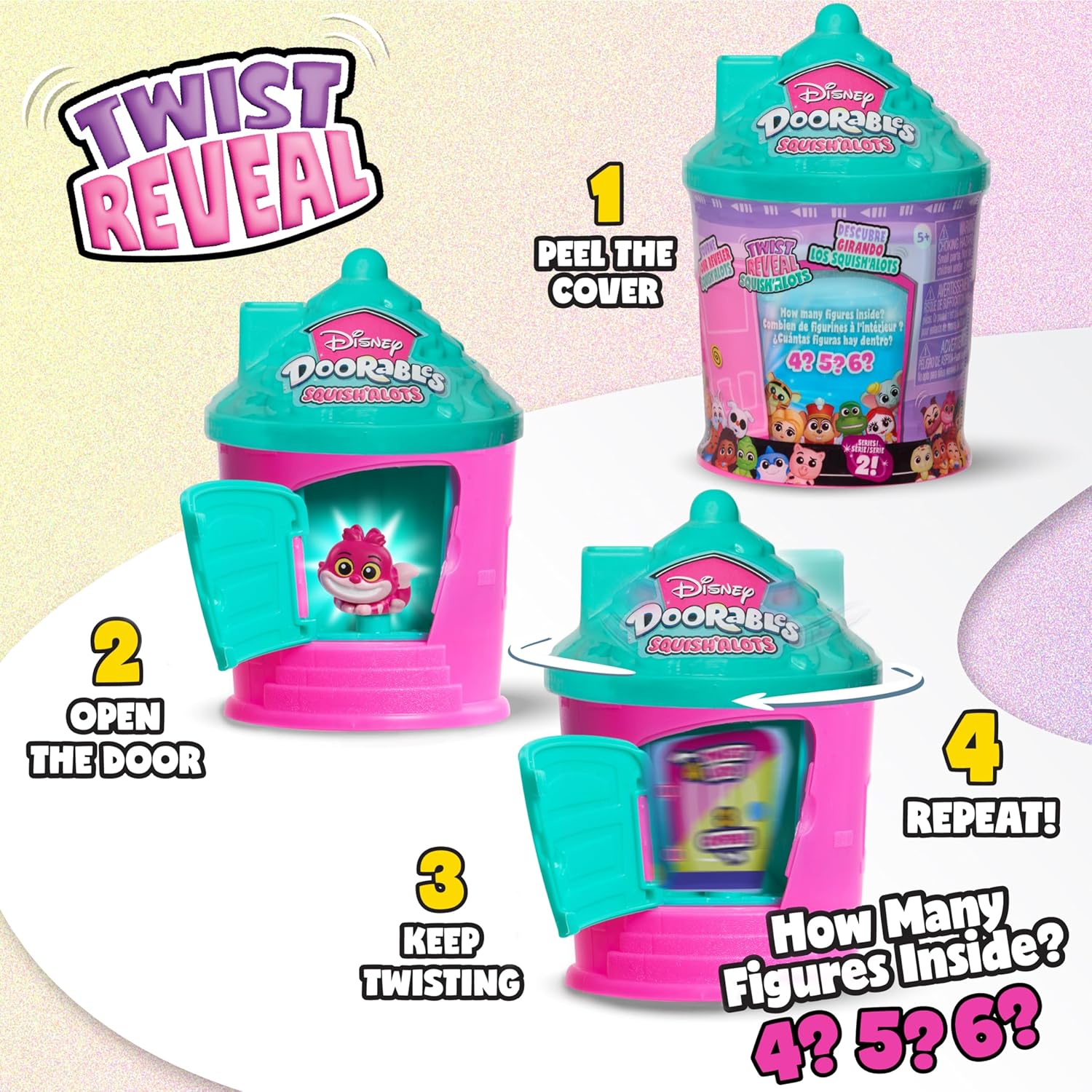 Just Play Disney Doorables Squish’Alots Series 2 - Multicolor Collectible Figures (44799) 6