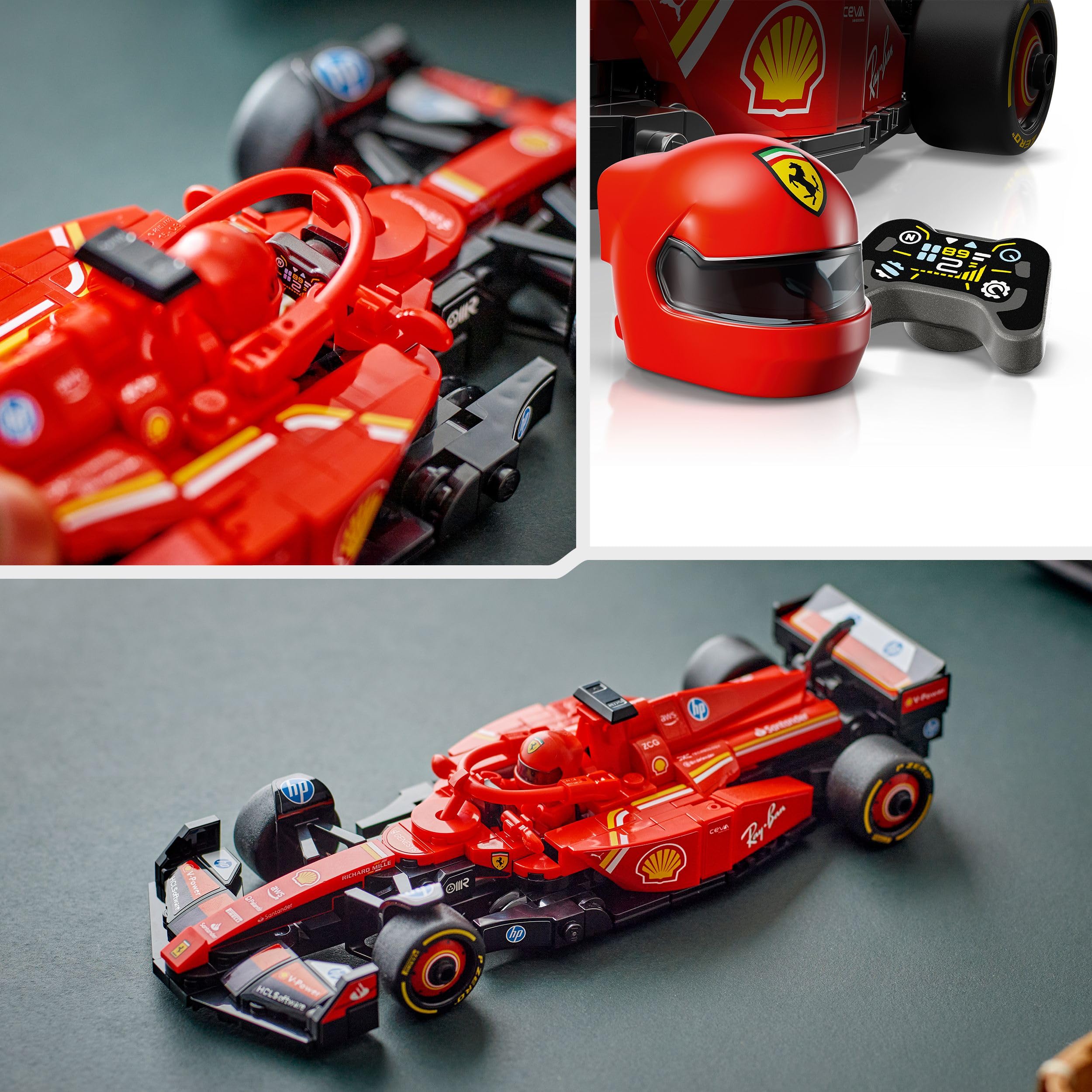 LEGO Speed Champions Ferrari SF-24 F1 Race Car Toy with Driver Minifigure - Building Set for Ages 10+ 11