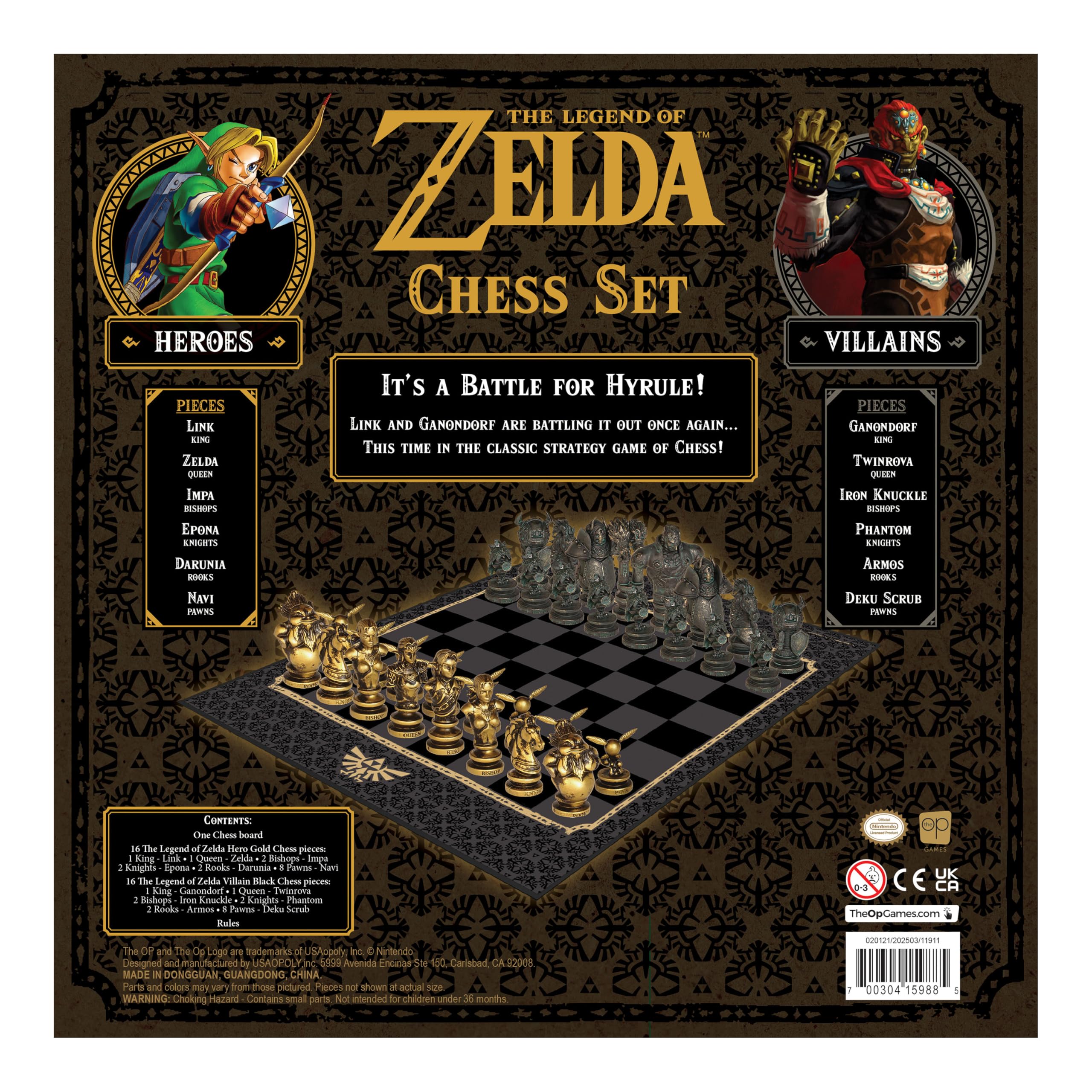 USAopoly The Legend of Zelda Chess Board Game 17