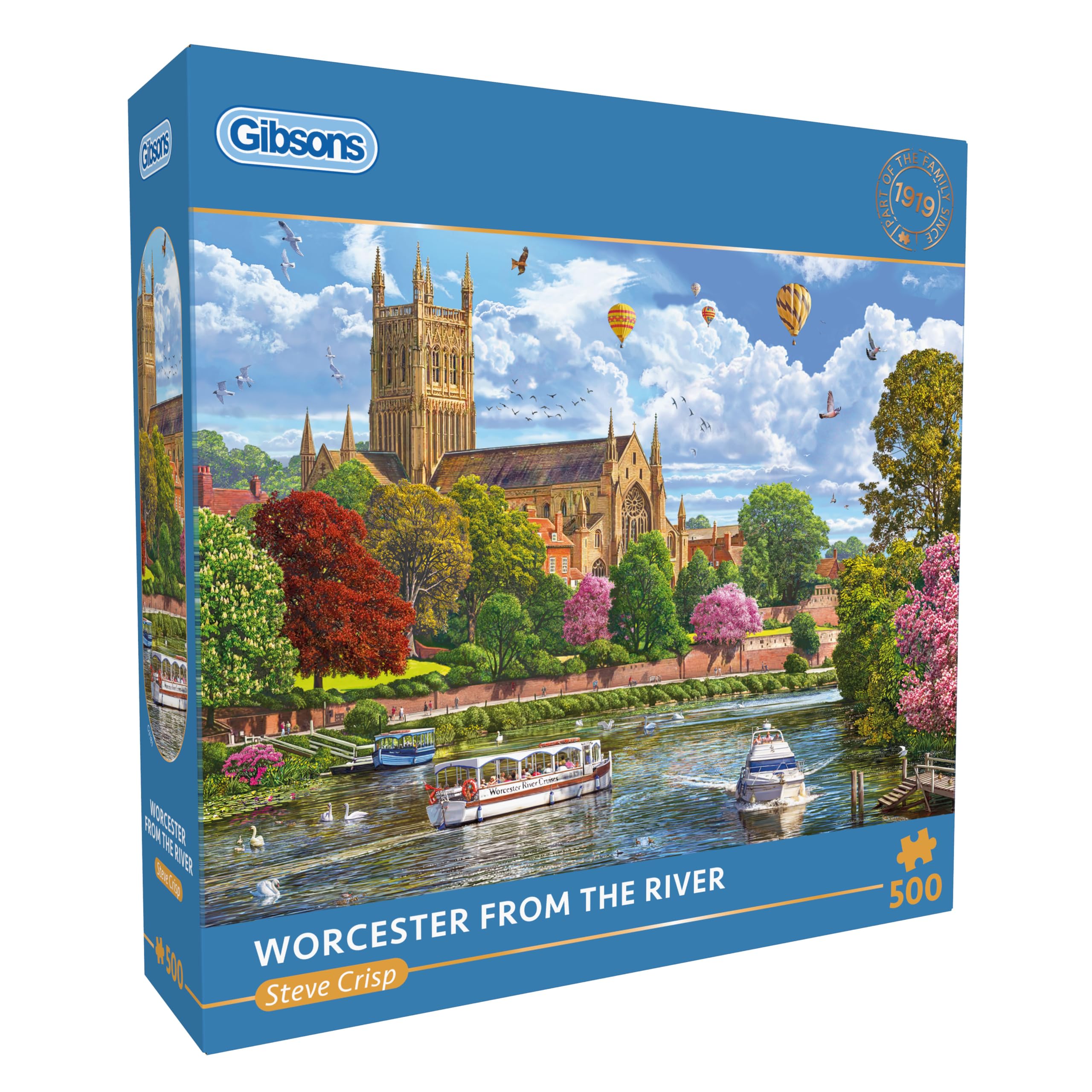 Gibsons Worcester from the River Jigsaw Puzzle - 500 Pieces | 48 x 34 cm
