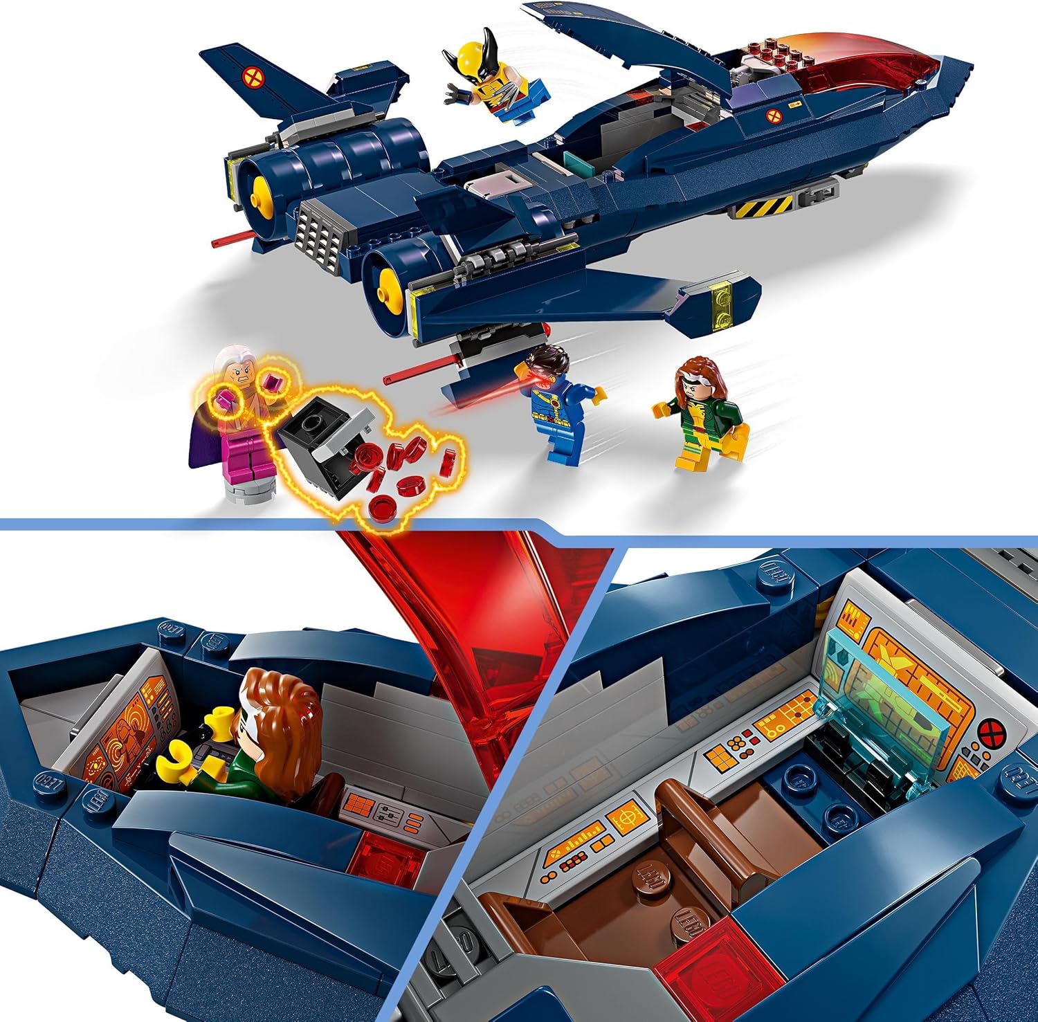 LEGO Marvel X-Men X-Jet Buildable Toy Plane - 359-Piece Set with 4 Minifigures for Kids 8+ 5
