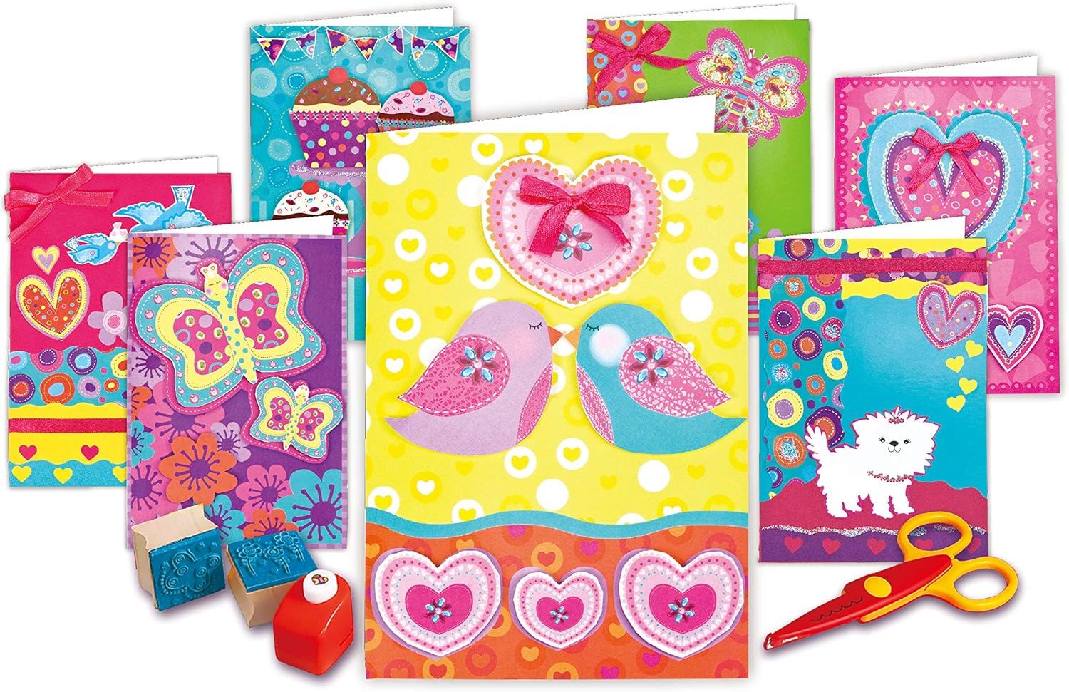Galt Toys Card Craft Kit - Create 10 Handmade Cards with Stamps, Stickers & Glitter, Ages 8+ 3