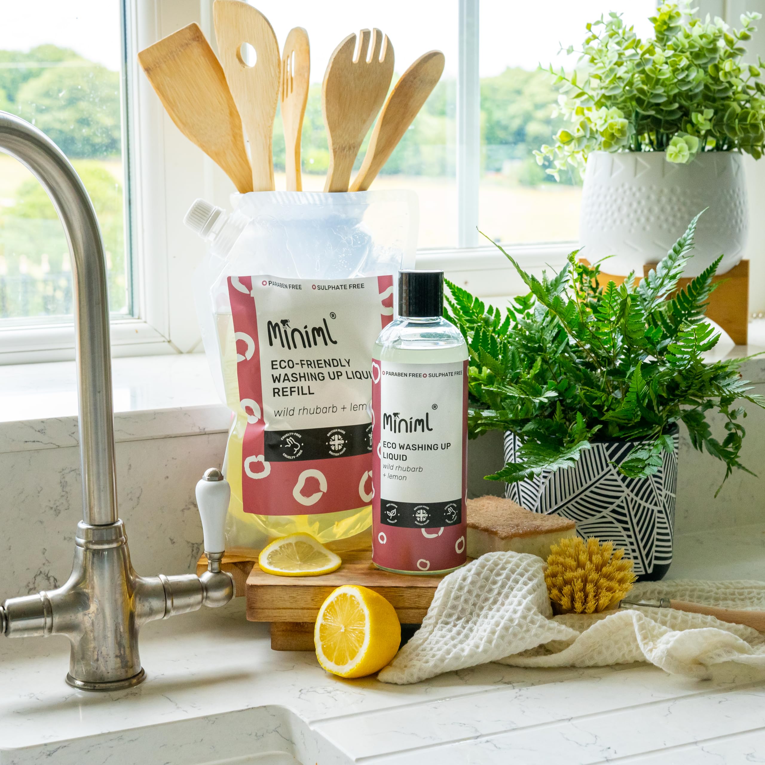 Miniml - Eco Washing Up Liquid 500ml Rhubarb Scented Non-Bio & Skin-Sensitive 5