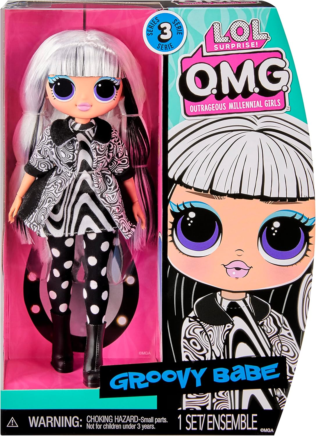 LOL Surprise OMG Fashion Doll - Groovy Babe - Articulated Collectible Doll with Fierce Fashion & Accessories, Ages 4+ 5