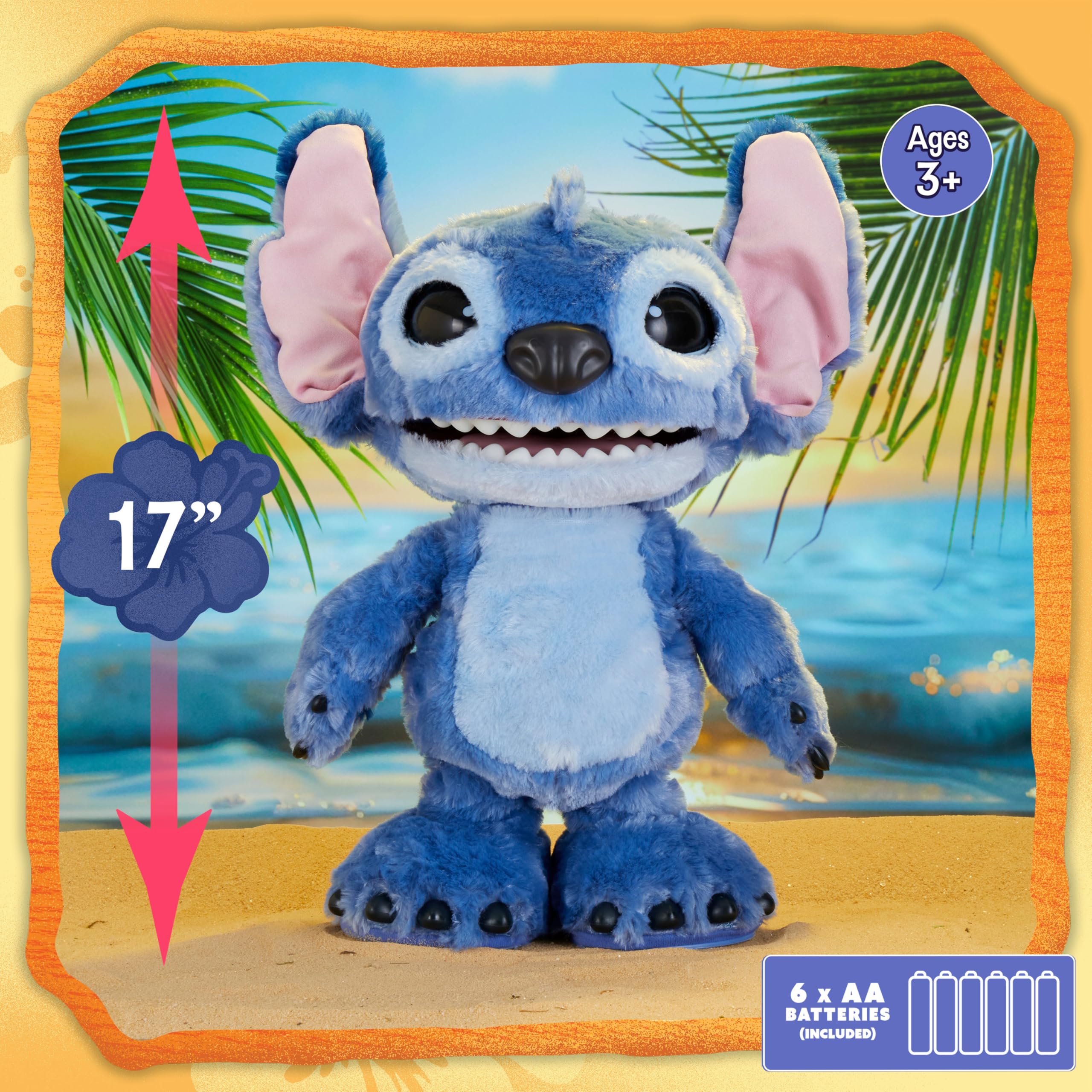 Disney Stitch Ultimate Interactive 17" Plush Toy - 100+ Sounds & Movements 6