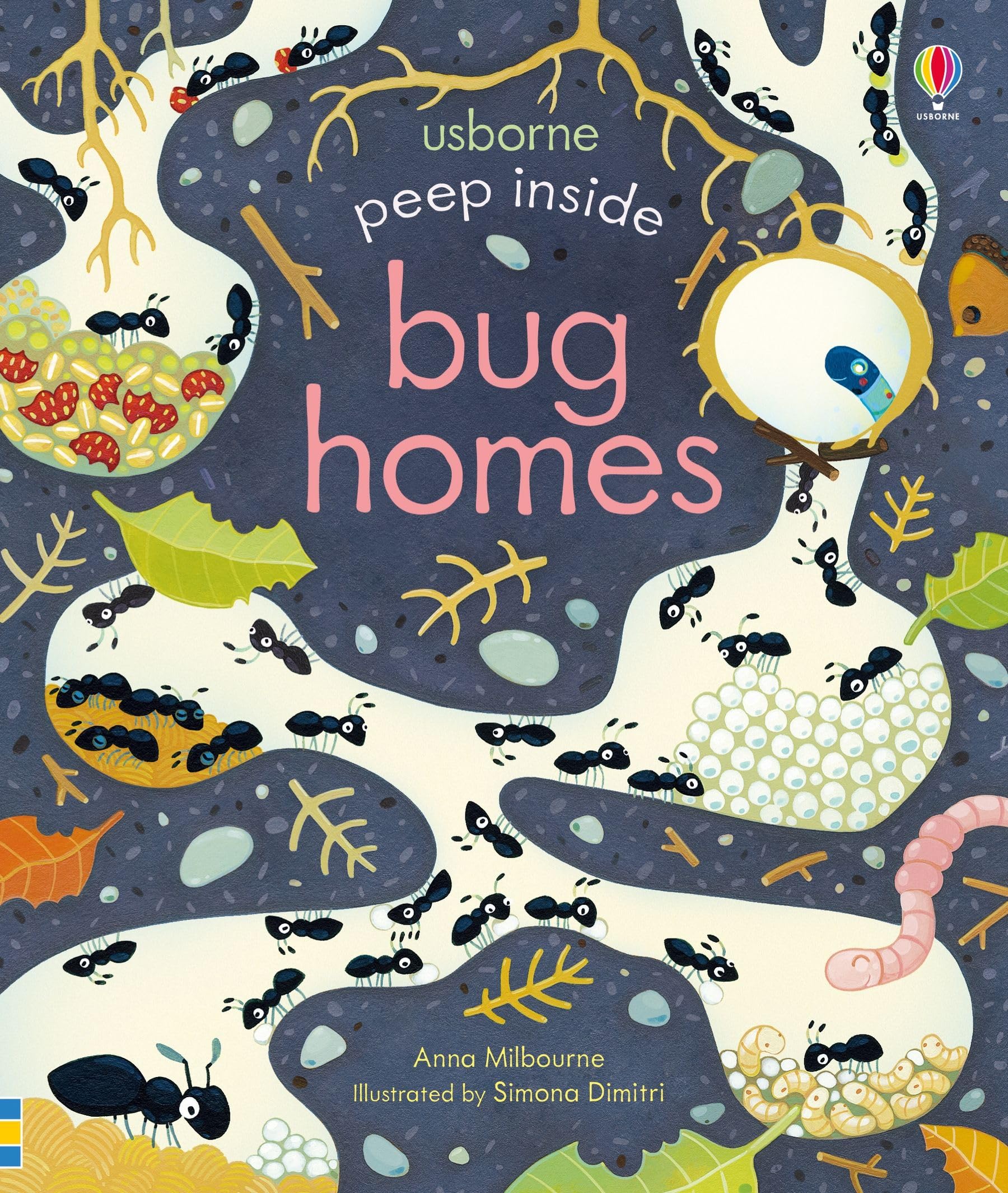 Usborne Peep Inside Bug Homes Board Book | Ages 3-5 | 14 Pages