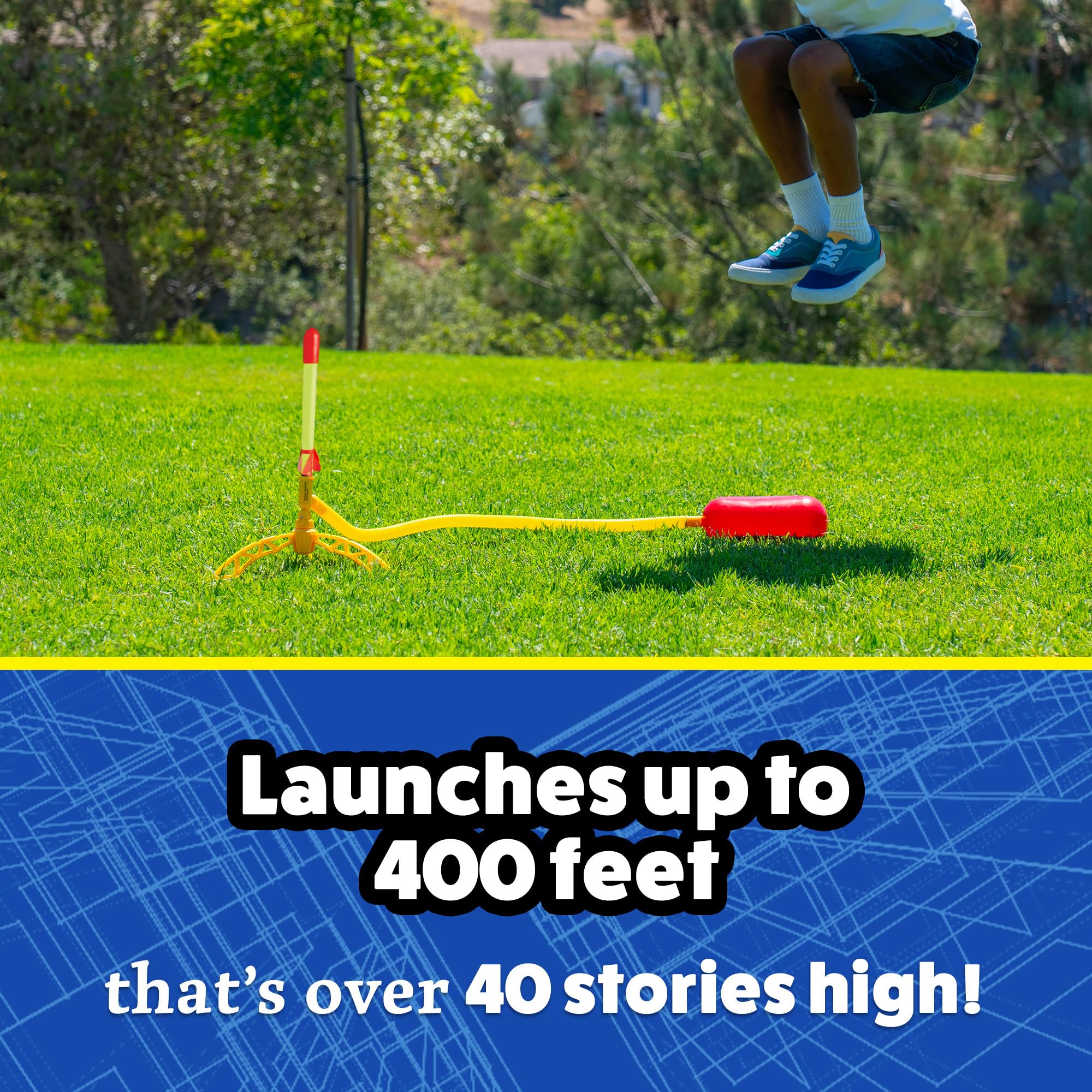 Stomp Rocket Super High Performance Stomp Kit - Launch Rockets Up to 120m, Ages 9+ 9