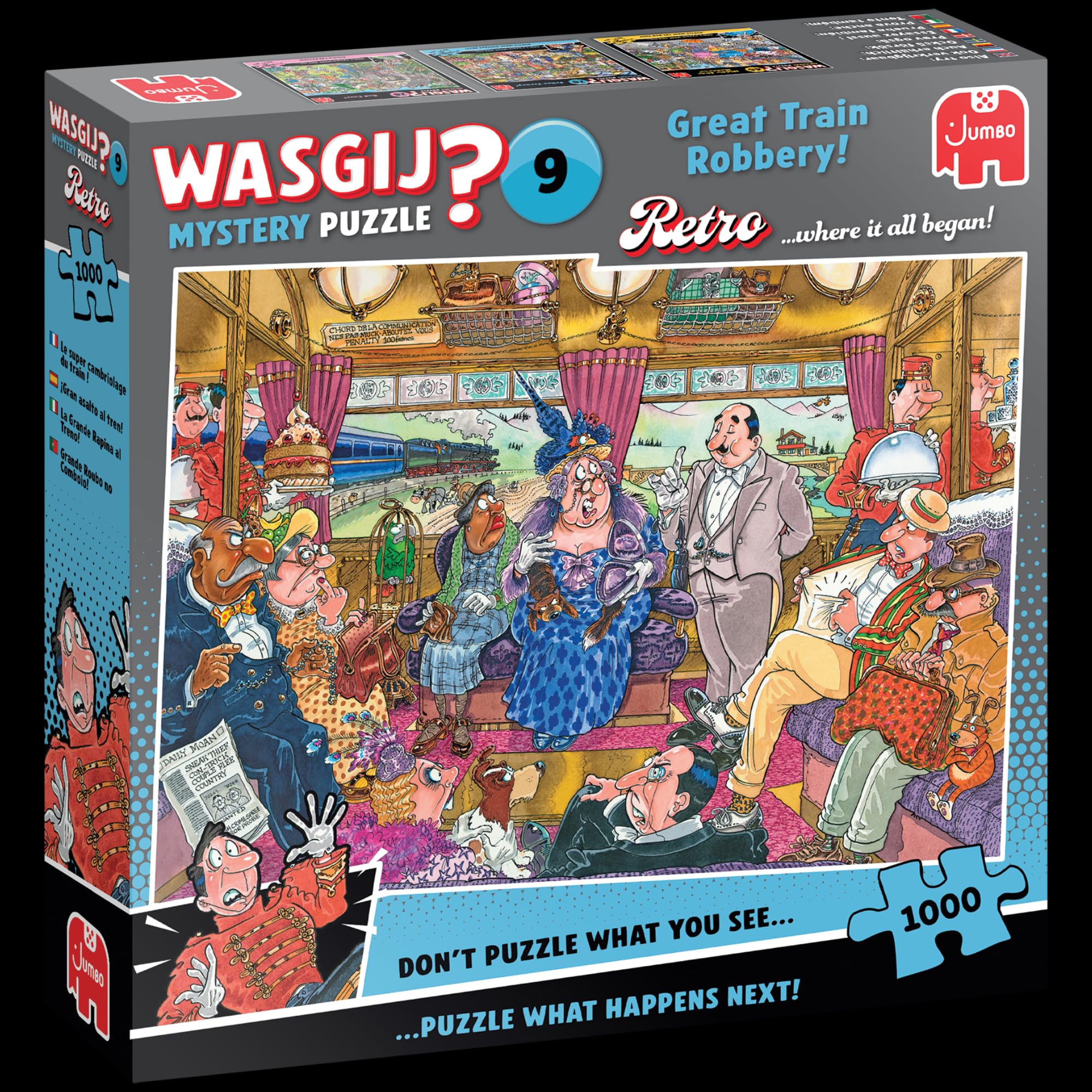 Wasgij Retro Mystery 9: The Great Train Robbery - 1000 Piece Puzzle for Adults 5