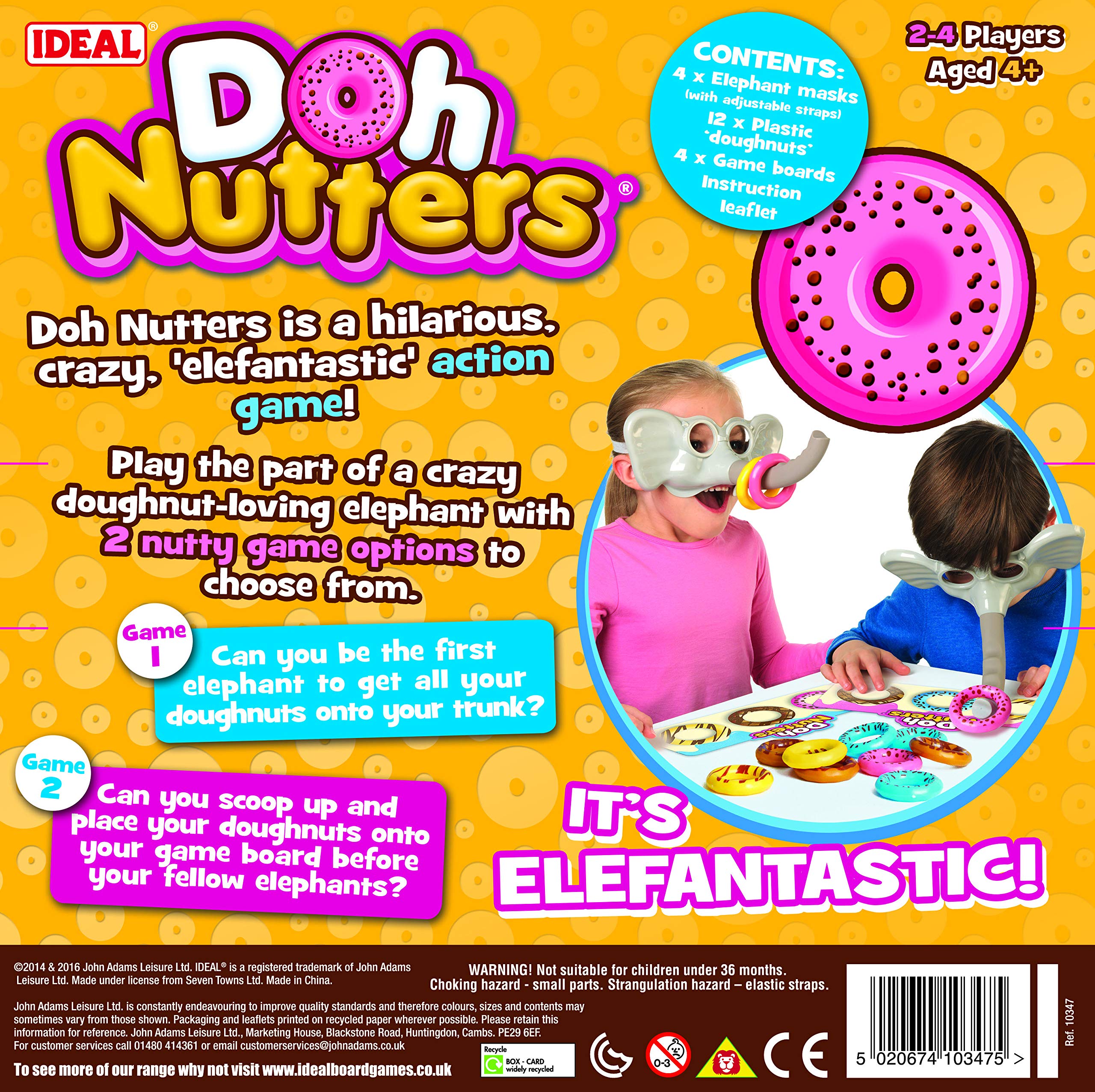 Ideal Doh Nutters: The Elefantastic Game of Picking Up Doughnuts! | Board Game for 2-4 Players 5