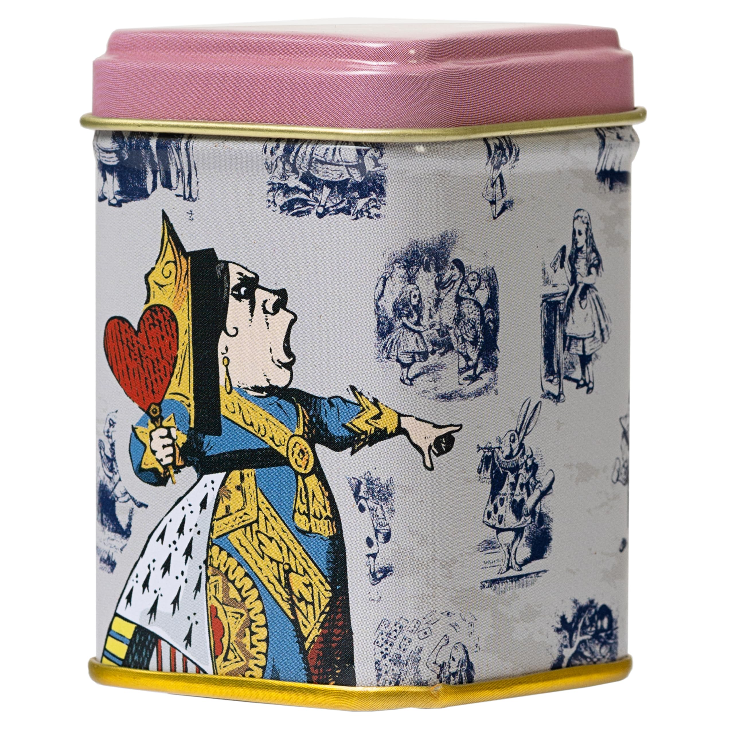 New English Teas - Alice in Wonderland Pink 3x Mini Tea Tins with 3 Blends 5