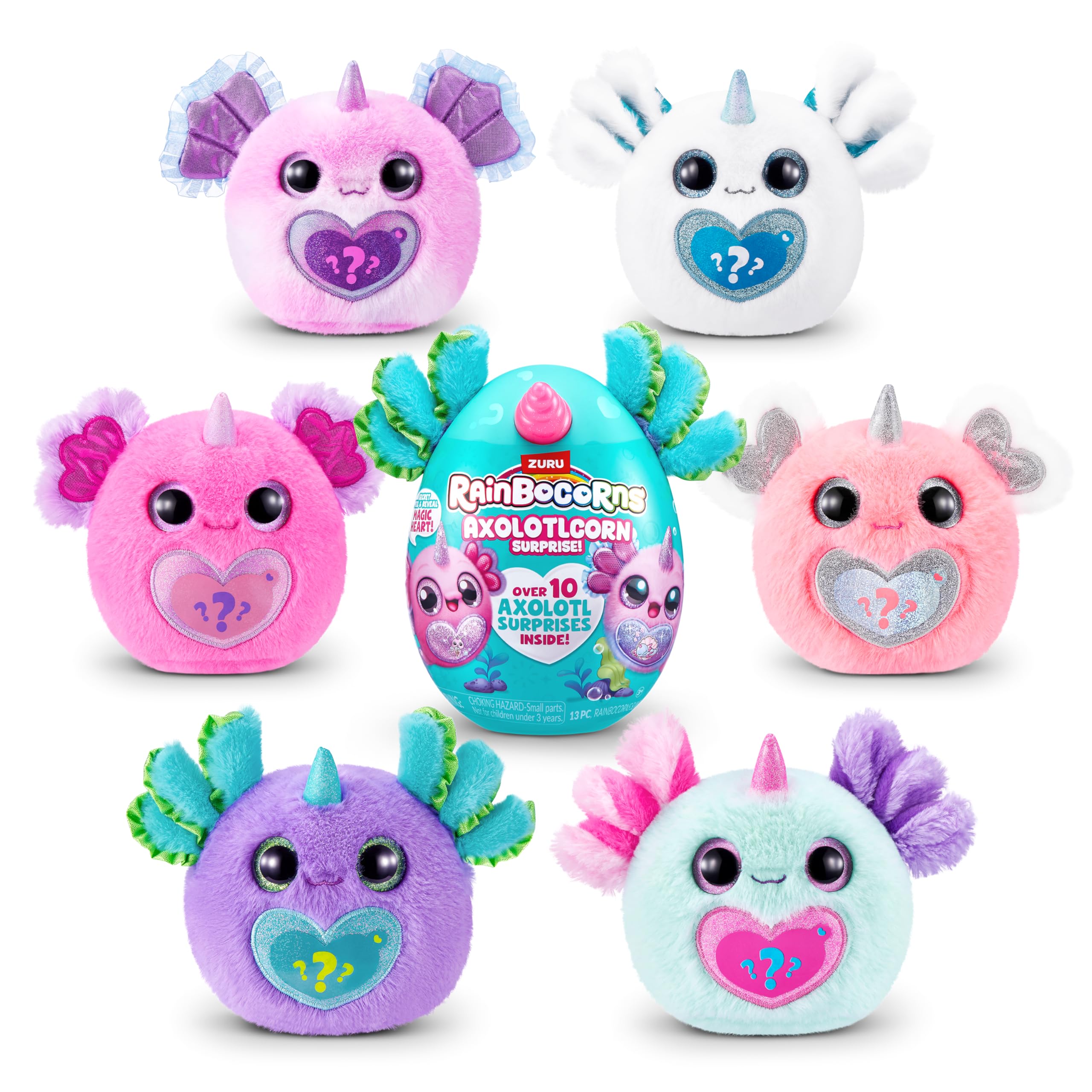 Rainbocorns Axolotlcorn Surprise by ZURU - Collectible Plush Toy with 10 Surprises, Ages 3+ 6