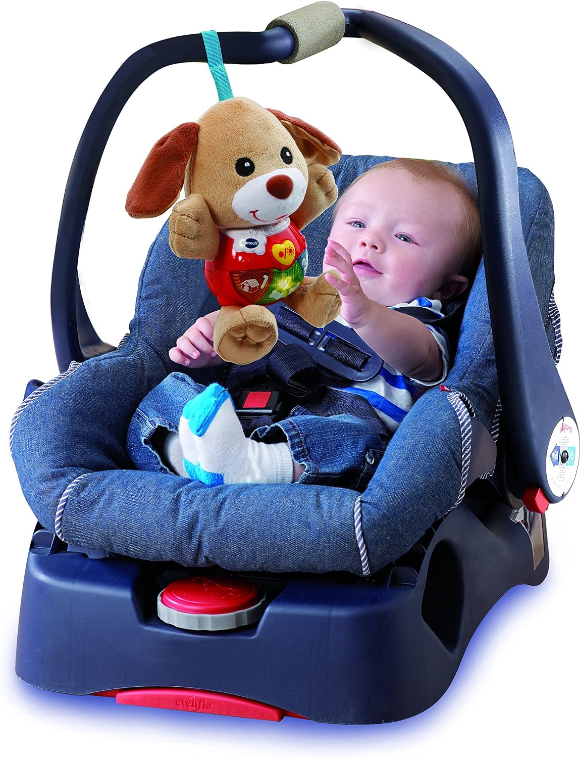 Vtech 502303 Little Singing Puppy Educational Baby, Clip On Cot, Pushchair and Pram, Soothing Soft Interactive Toy, for 3, 6, 12 Months Boys and Girls 8