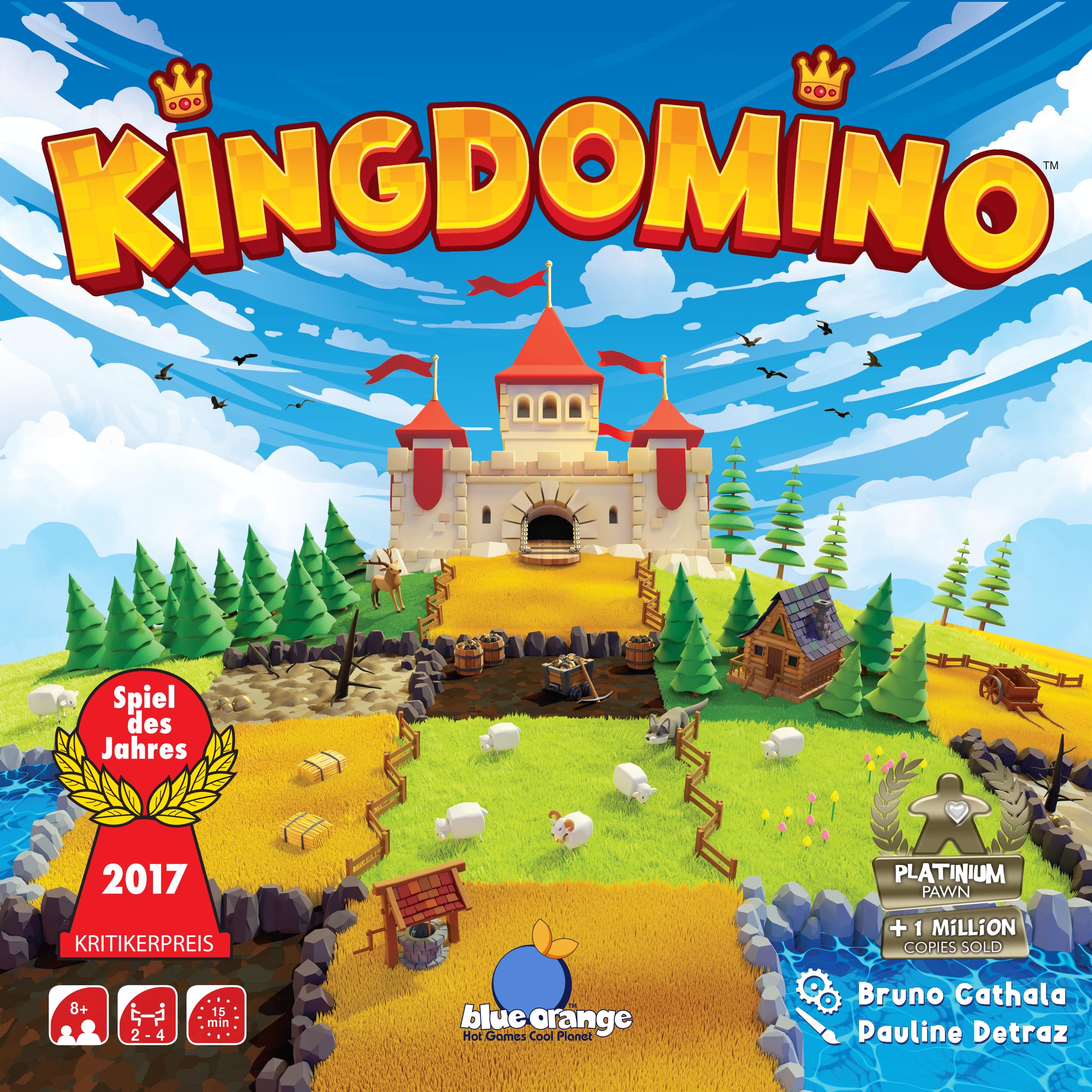 blue orange Kingdomino Refresh Edition Board Game | Ages 8+ | 2-4 Players | 15 Minutes