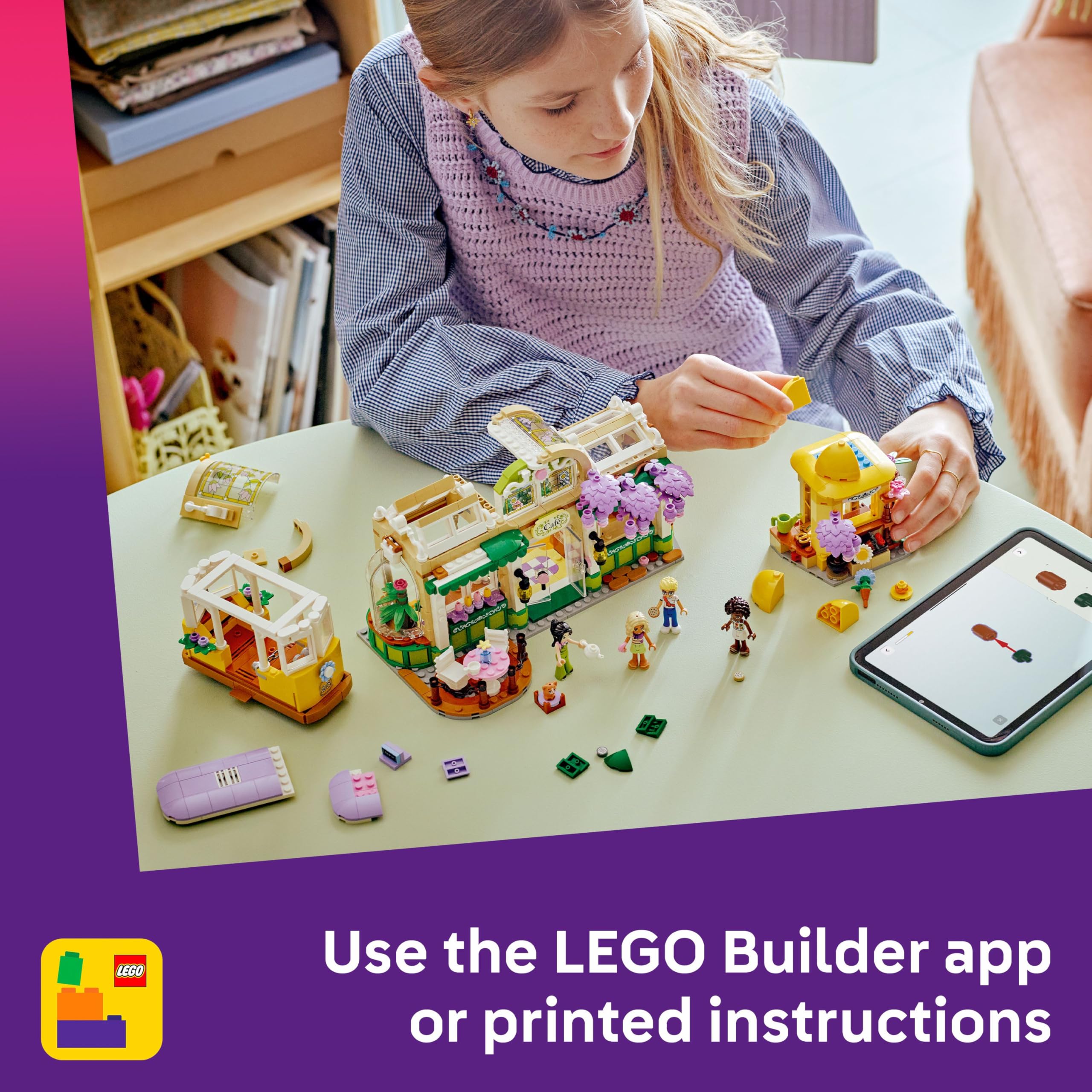 LEGO Friends Plant Café & Flower Shop - Building Set with 4 Mini Dolls and Tram, 1138 Pieces 7