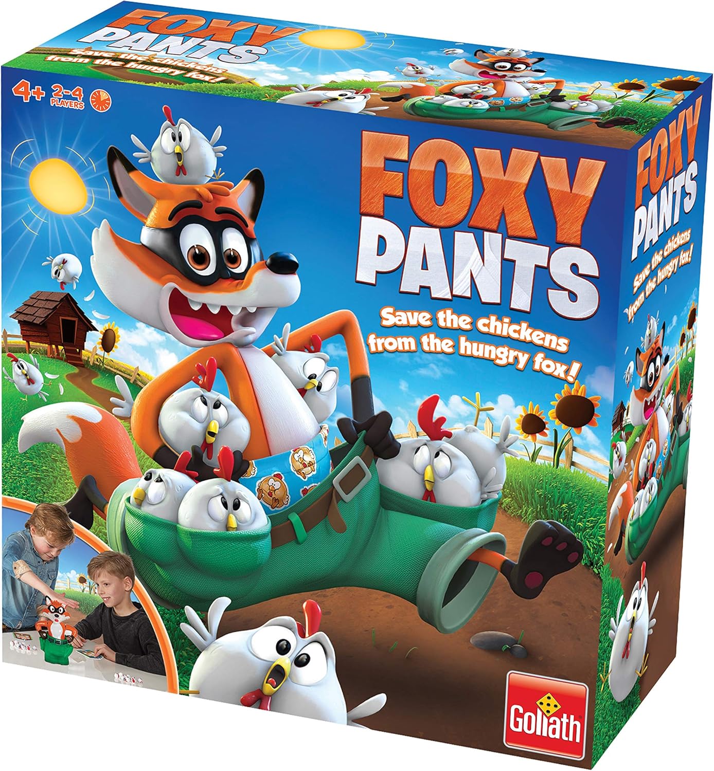 Goliath Foxy Pants Game - Save the Chickens from the Hungry Fox, Board Game for Kids, Ages 4+