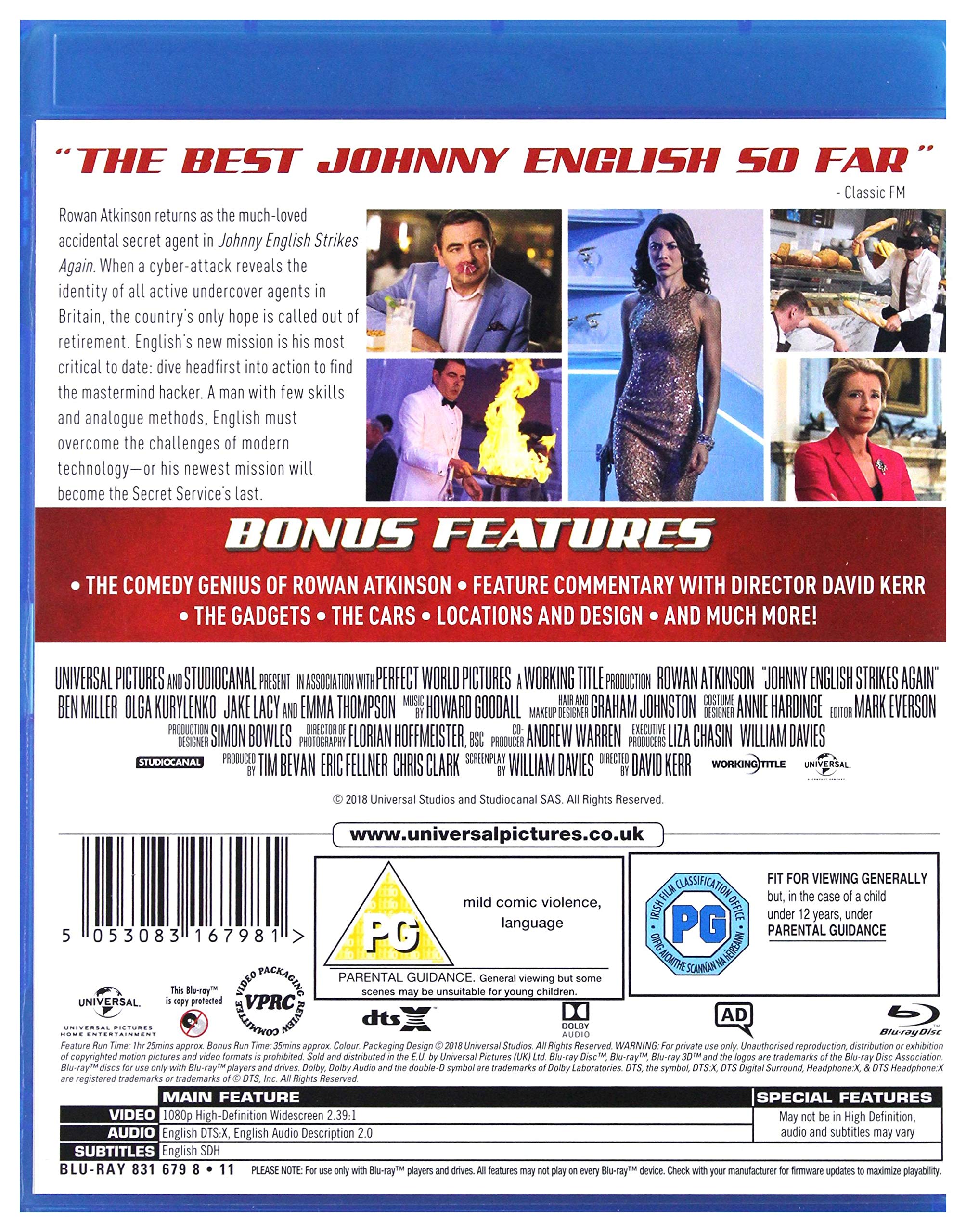 Johnny English Strikes Again (2018) - Comedy [Blu-ray]