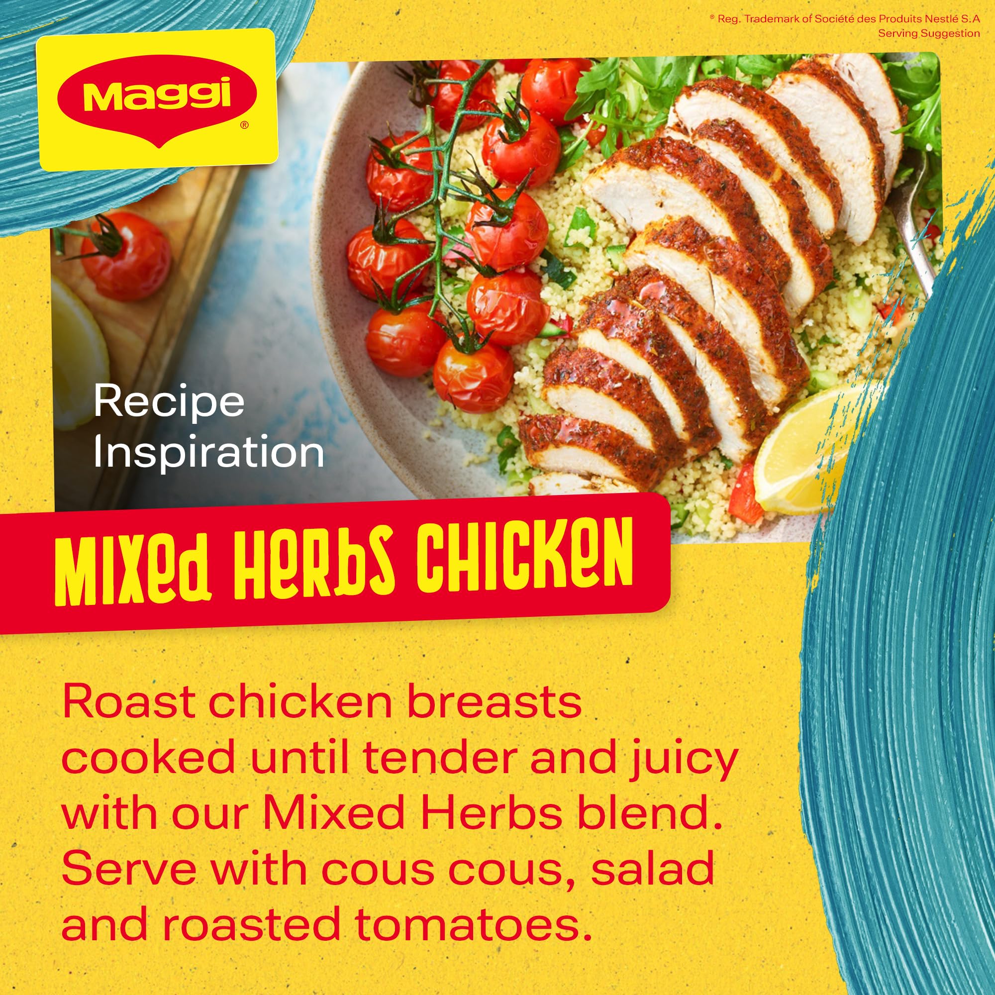 MAGGI So Juicy Mixed Herbs Chicken Seasoning with Cooking Bag, 30g 11