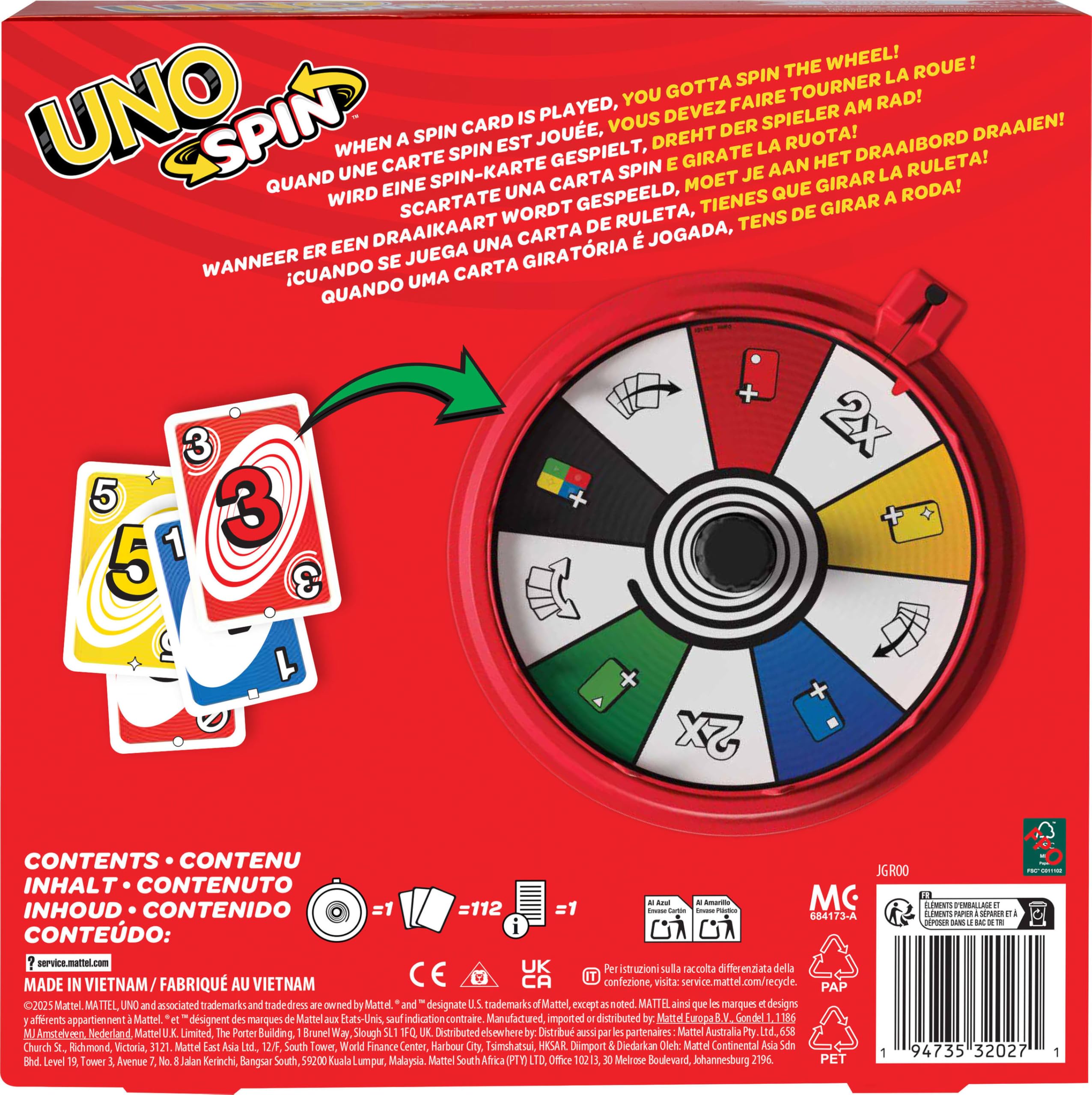Mattel UNO Spin Card Game 7