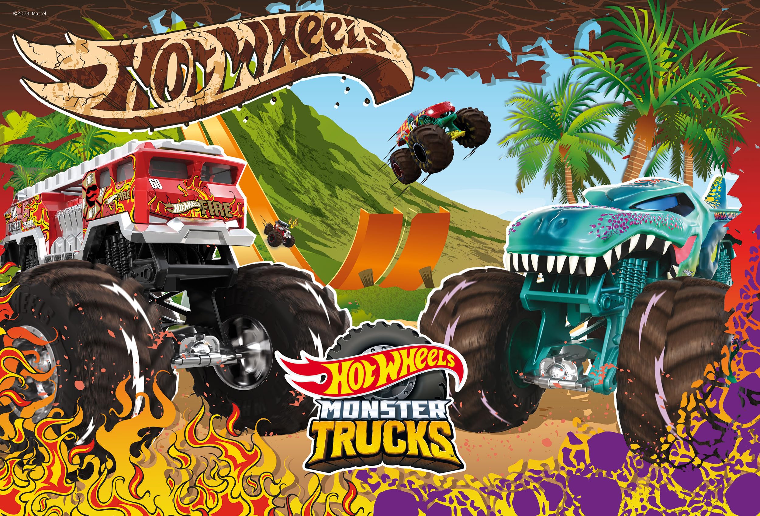 Lisciani Hot Wheels Monster Truck Puzzle - 60 Pieces | Ages 4+ | 35x50cm
