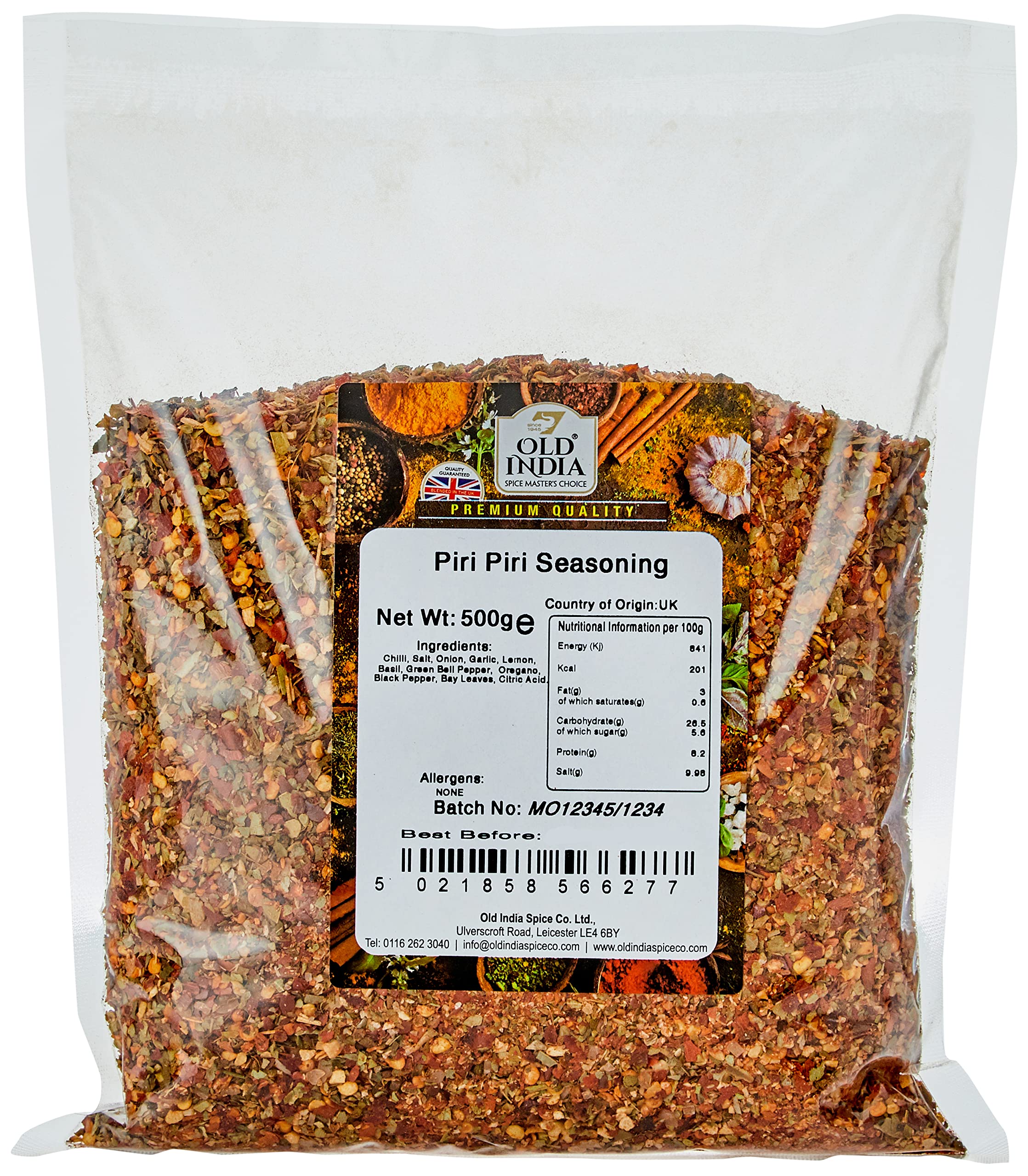 Old India Piri Piri Seasoning 500 g - Natural Spice Blend for Curries, Marinades & Stews