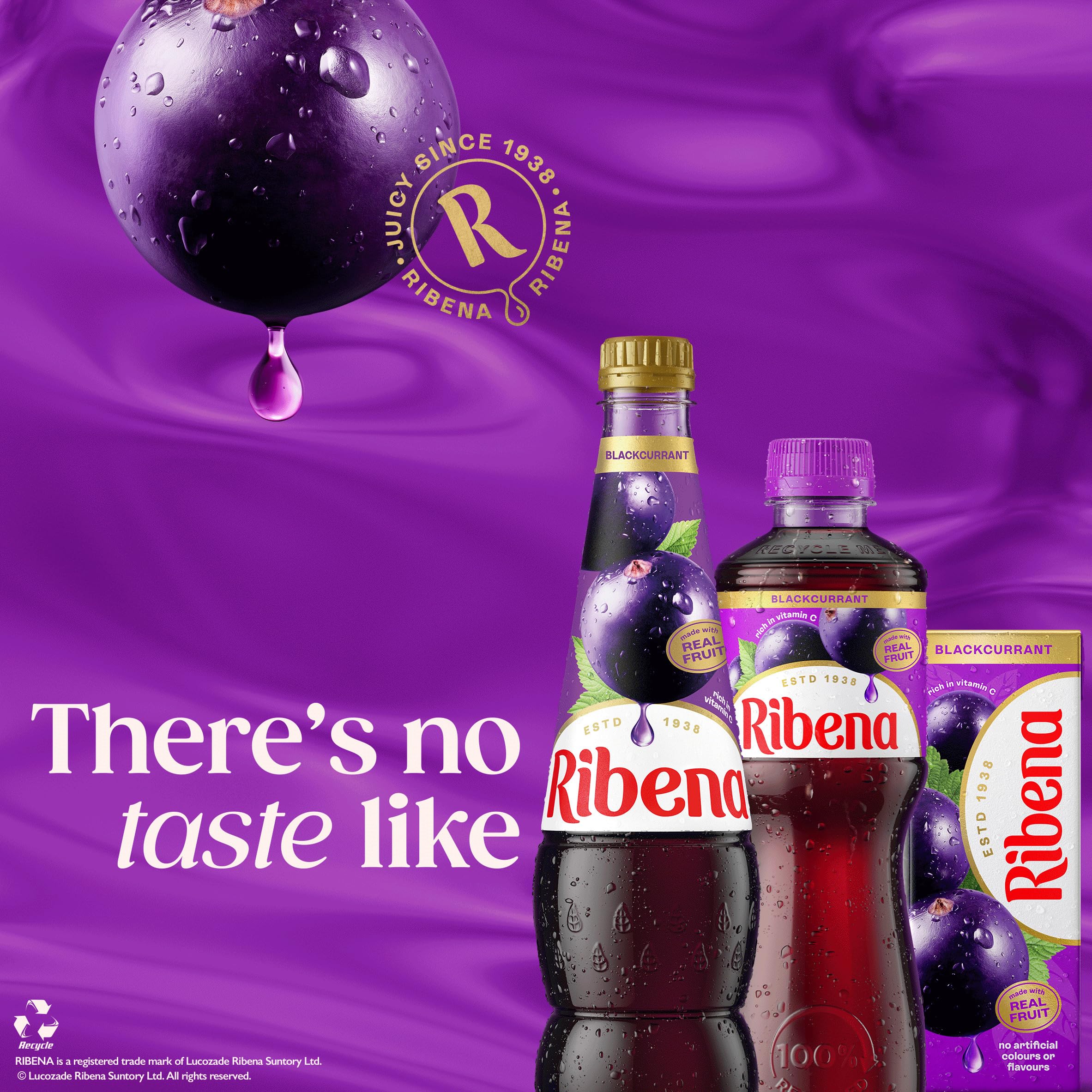 Ribena - Blackcurrant Juice Drink Cartons 6x250ml 7