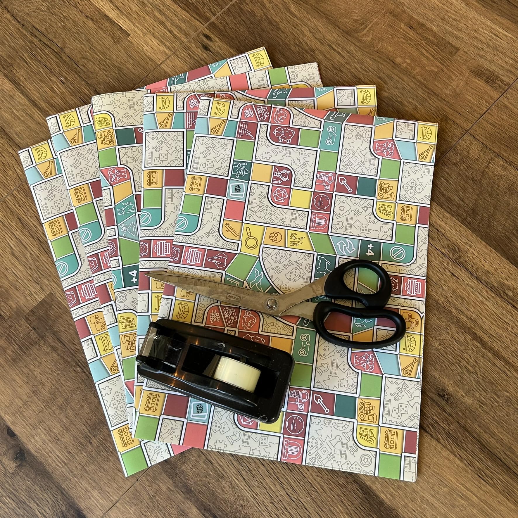 Loke Battle Mats Spot the Game Gift Wrap – Board Game-Themed Wrapping Paper (27" x 19") 5