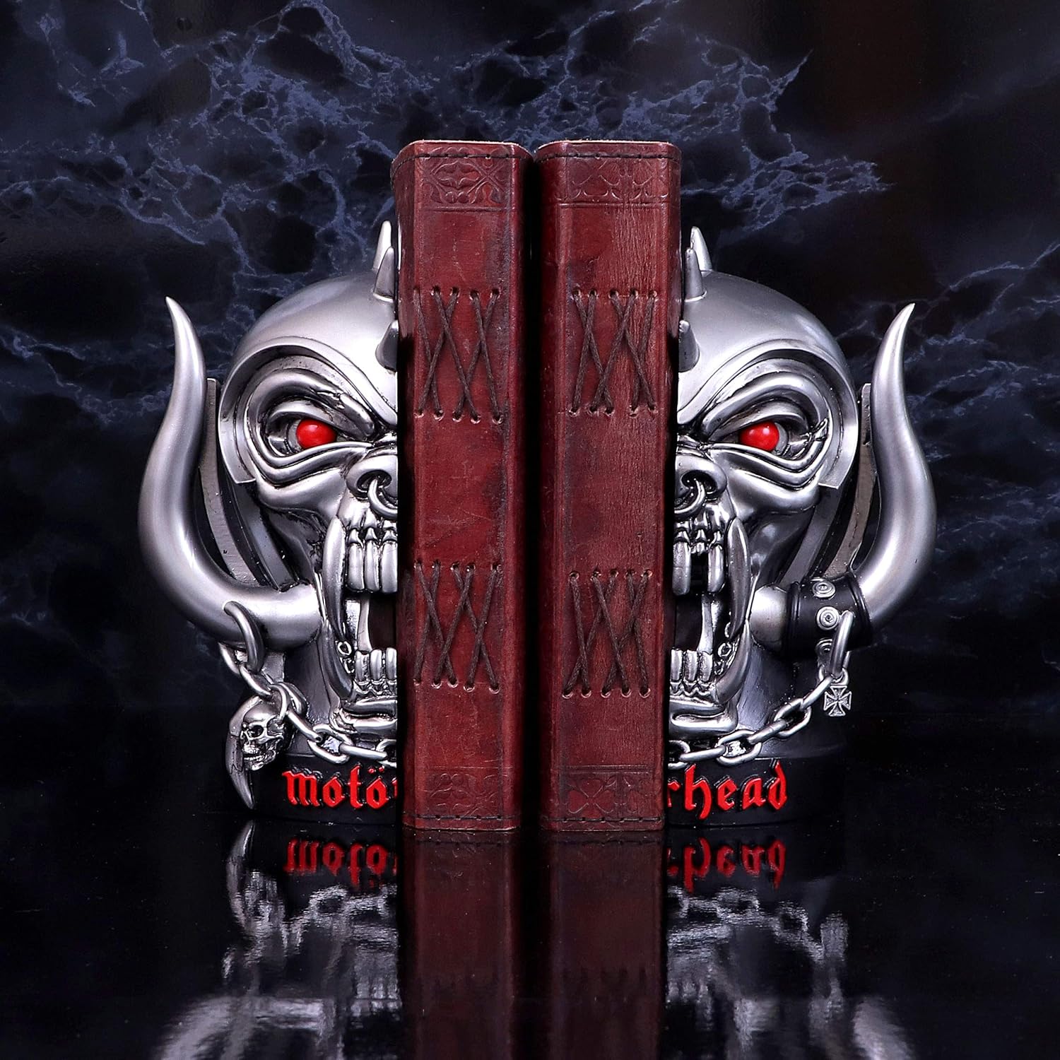 Nemesis Now Motorhead Warpig Snaggletooth Bookends - Silver Resin Rock Memorabilia 7