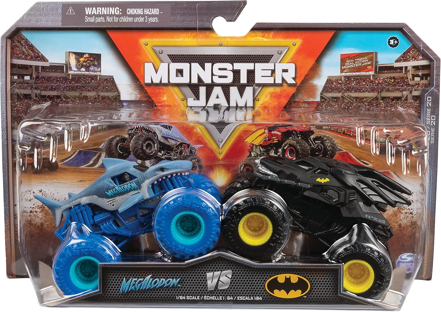Monster Jam 1:64 Scale Die-Cast 2-Pack - Head-to-Head Monster Trucks for Kids