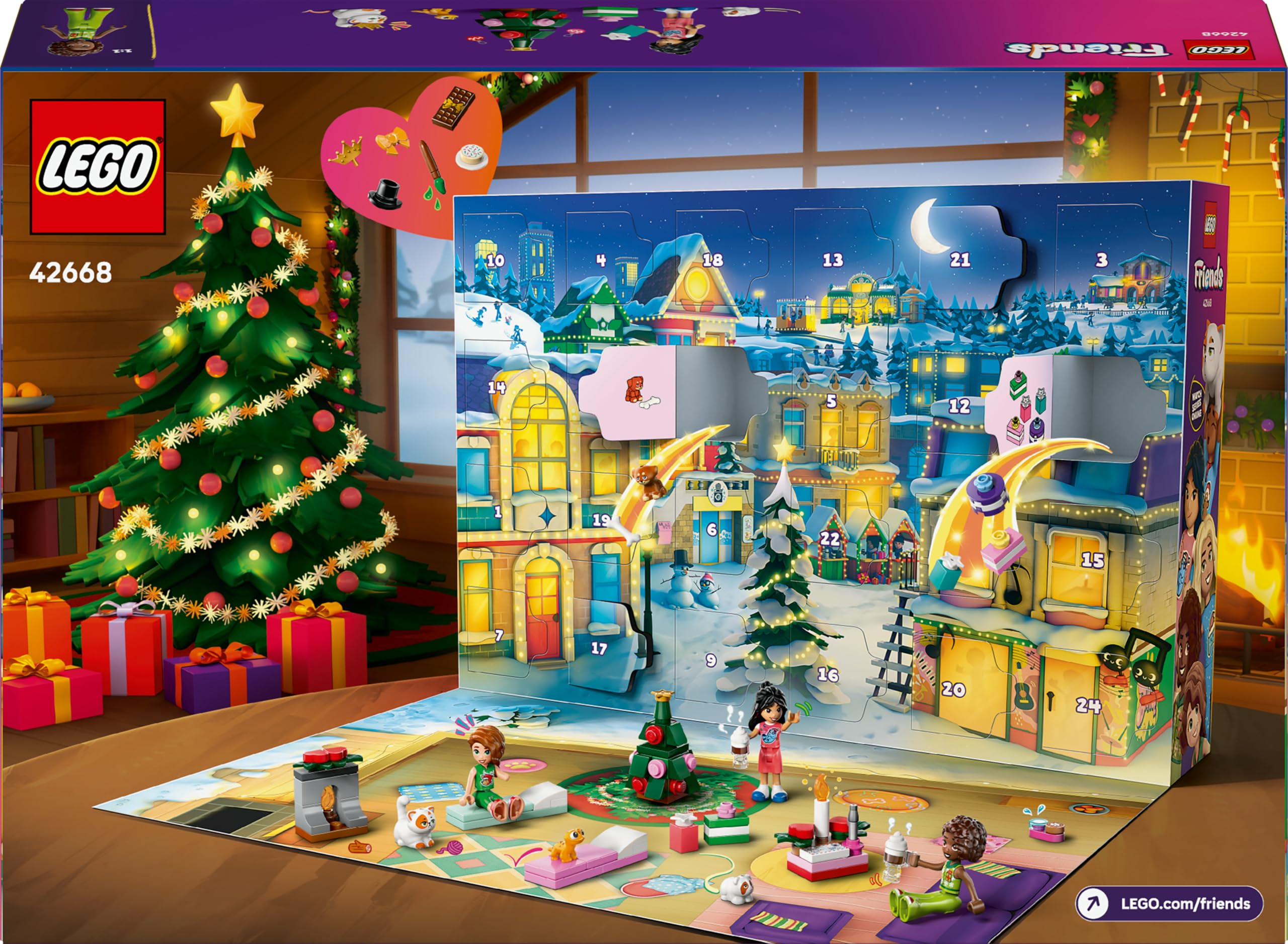 LEGO Friends Advent Calendar 2025 - 24 Days of Festive Building Fun for Kids 6+ 7